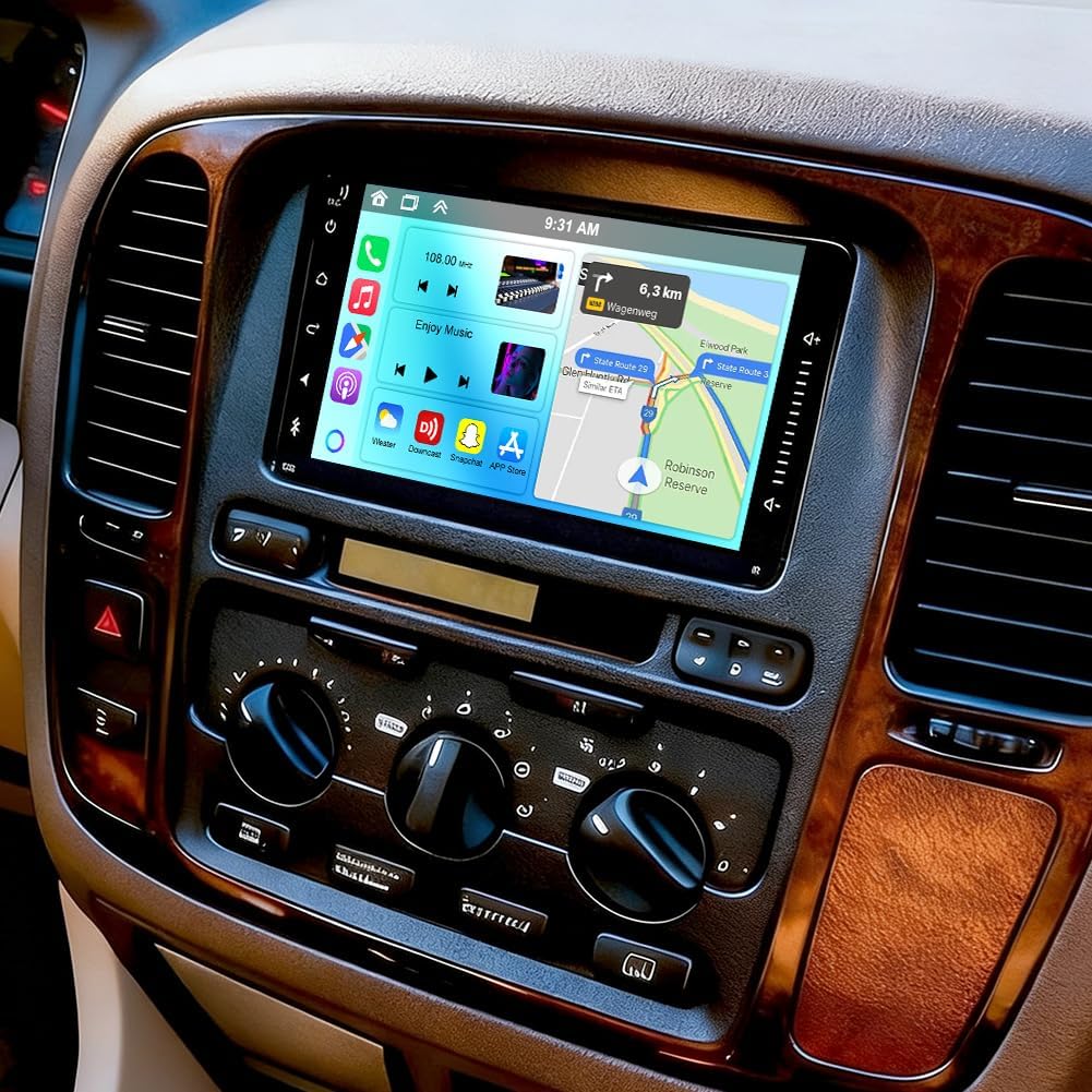 Car Radio Upgrade for Toyota Land Cruiser 100 1998-2007 with JBL, 7" Touchscreen Android 14 Double Din Car Stereo for Land Cruiser w/Wireless CarPlay & Android Auto Bluetooth GPS WiFi FM BT SWC Camera