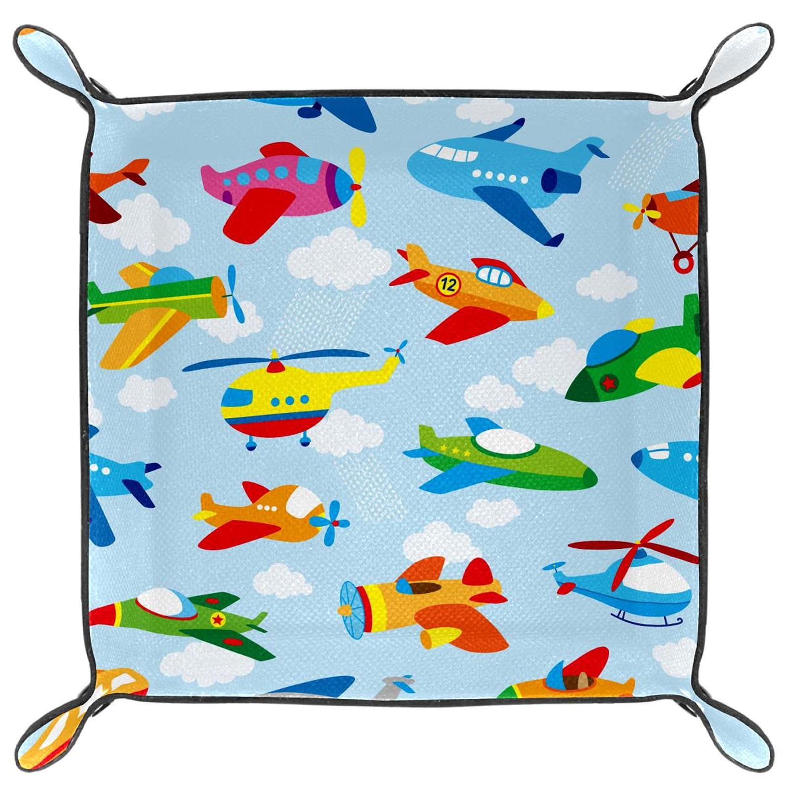 5 Vassoi Organizer In Pelle Pieghevoli - Per Scrivan&iacute;a, Portagioie, Oggetti Personali, 17x4 Cm