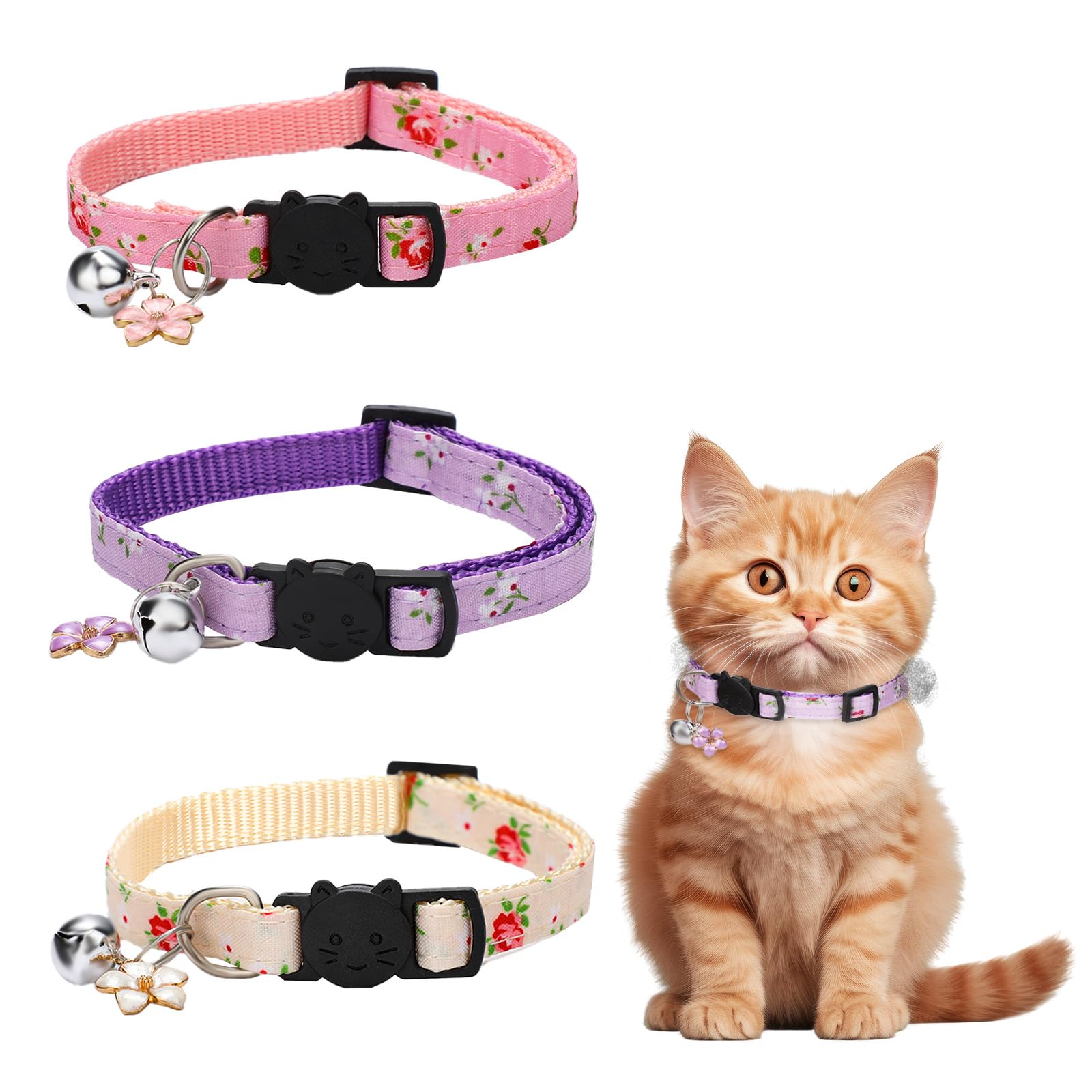 紫陽花柄(グリーン③)わんちゃん猫ちゃん用襟付き首輪 紫陽花柄(グリーン④)わんちゃん猫ちゃん用襟付き首輪
