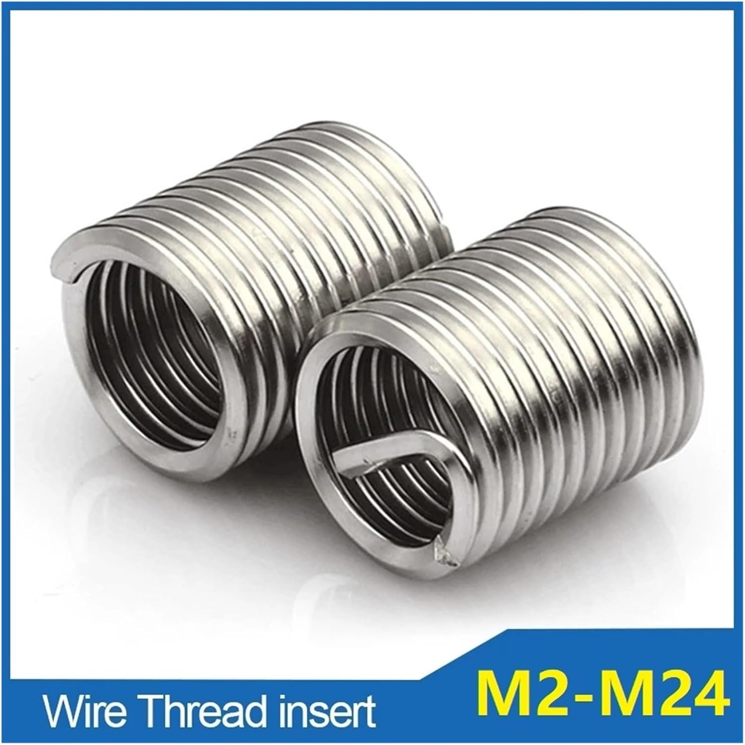 M2 M2.5 M3 M4 M5 M6 M8 M10 M12-M24 304 Stainless Steel Thread Repair Insert Coiled Wire Helical Screw Sleeve