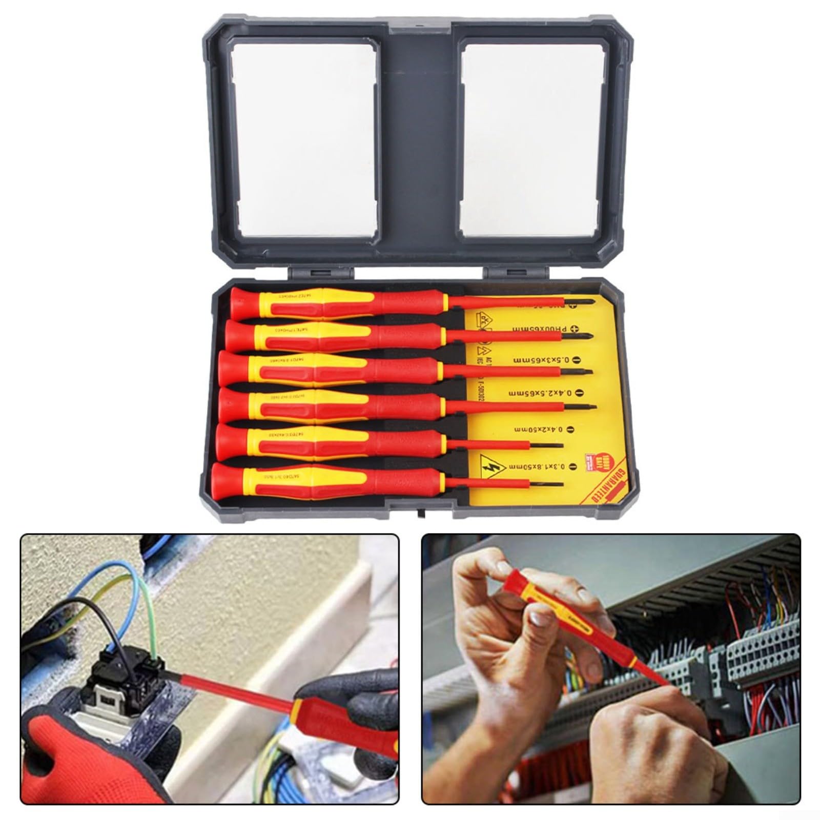 6Pcs 1000V Isolato Cacciavite Set Punta Magnetica Professionale Elettricista Utensili A M