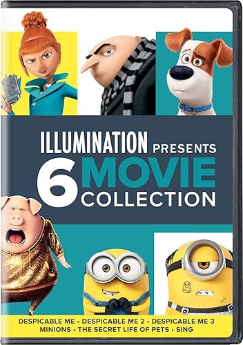Illumination Presents 6-Movie Collection (Despicable Me Despicable Me 2 Despicable Me 3 Minions The Secret Life of Pets Sing)