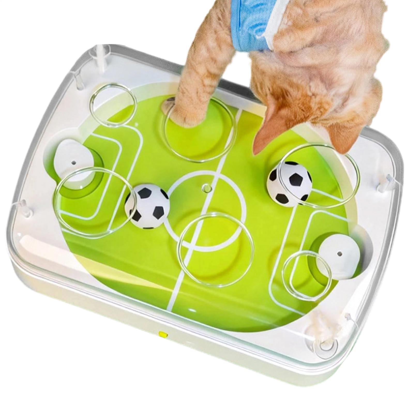 Juguetes para Gato Tipo Pelota Juegos interactivos de fútbol para mascotas | Juguetes de Hierba Gatera Juego en interior y exterior, estimulación mental, simulación de caza,