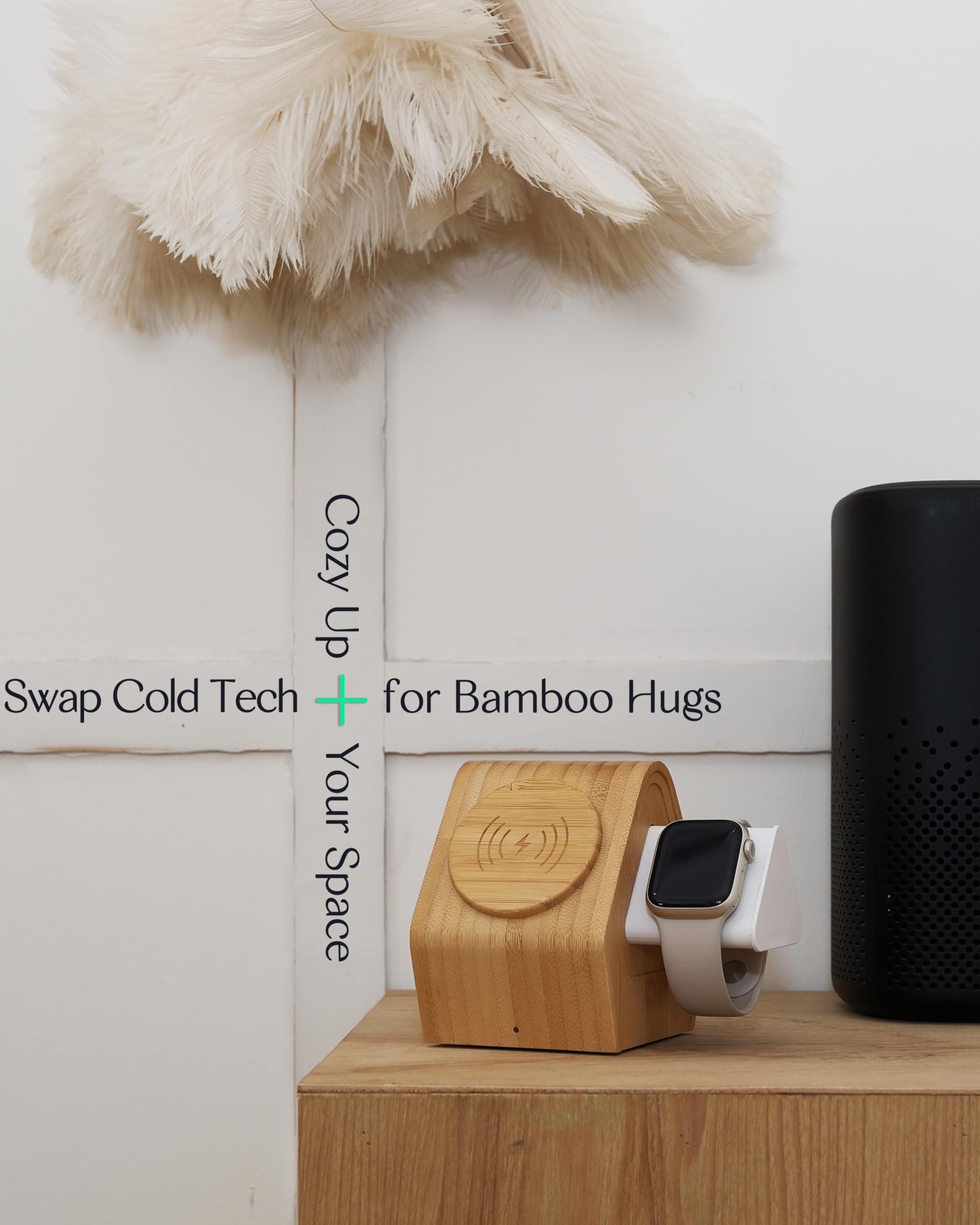 Bambusowa bezprzewodowa stacja ładująca do Apple: stojak na ładowarkę 3 w 1 ze stylem kabinowym do iPhone'a 16, 15, 14, 13, 12, Apple Watch 10-2, Ultra, AirPods 4-2, Pro, bezprzewodowa ładowarka