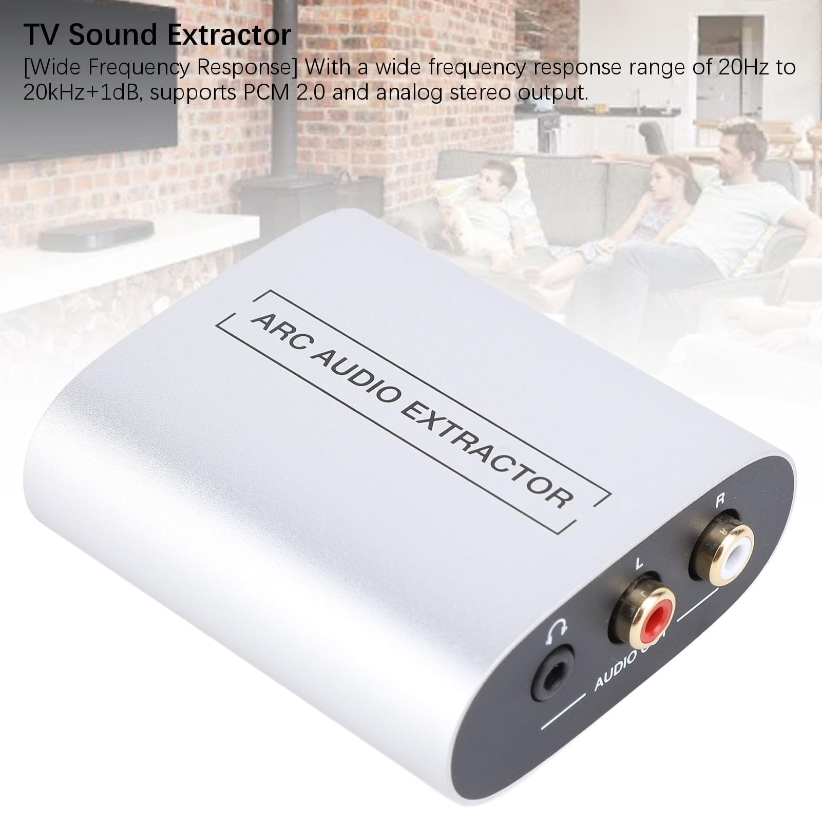 Extractor de Audio de HDMI, 18GPBS HDMI 1.4 Extractor de Separador de Audio HDMI a Extractor de Audio LR AV Coaxial de 3.5 Mm, Función CEC Incorporada