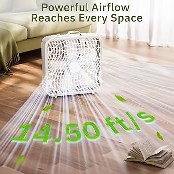Amazon.com: Simple Deluxe 20” Box Floor Fan, 3-Speed Cooling