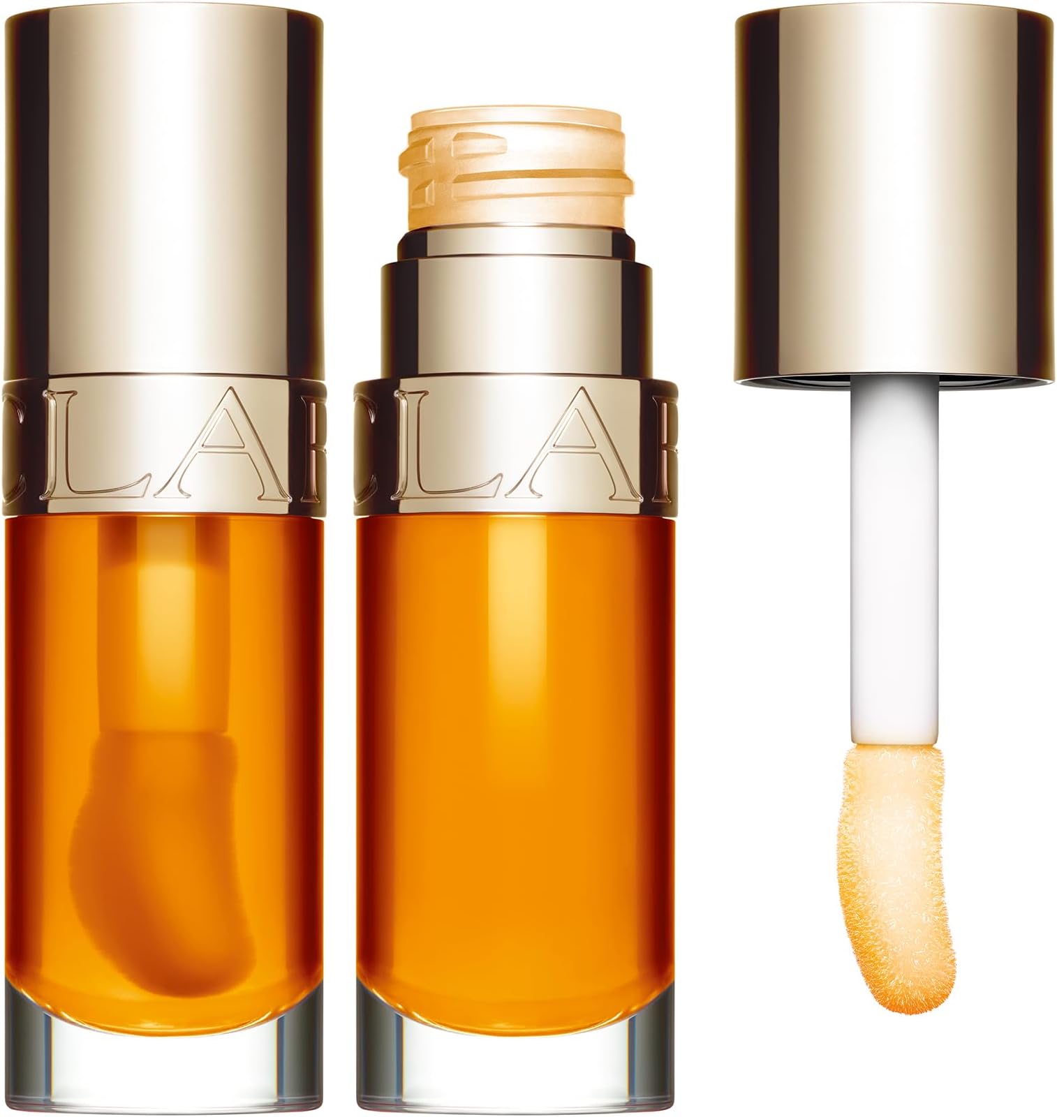 Clarins Lip Comfort Oil 7ml| Hydrating, Nourishing and Moisturising Lip Oil | Sheer, High Shine Finish | Soothes, Comforts and Protects Lips | Visibly Plumps | 93% Natural Ingredients