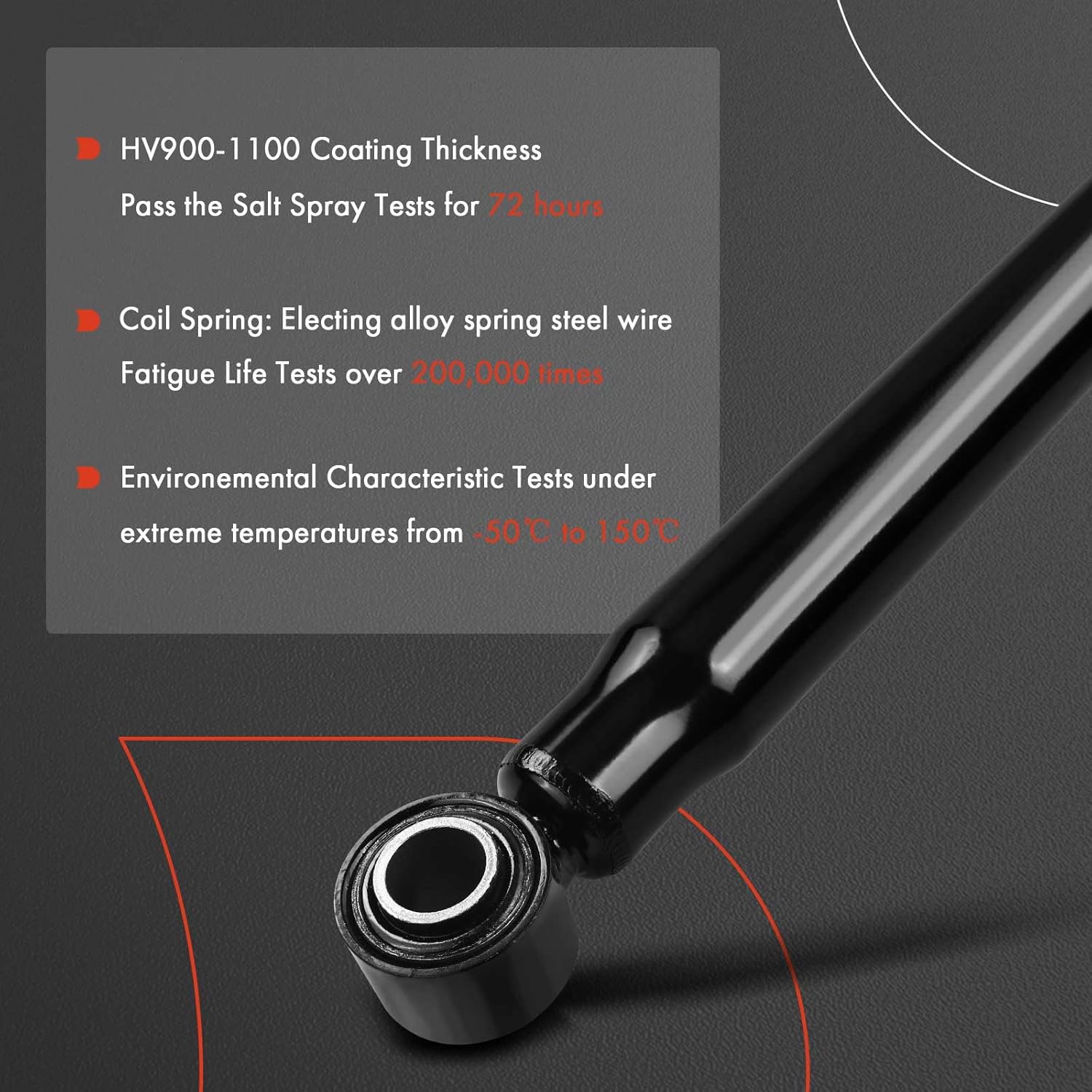 A-Premium Rear Shocks Compatible with 2004-2020 Toyota Sienna 2004-2020 - 2x Replacement Suspension Shock Absorber Strut