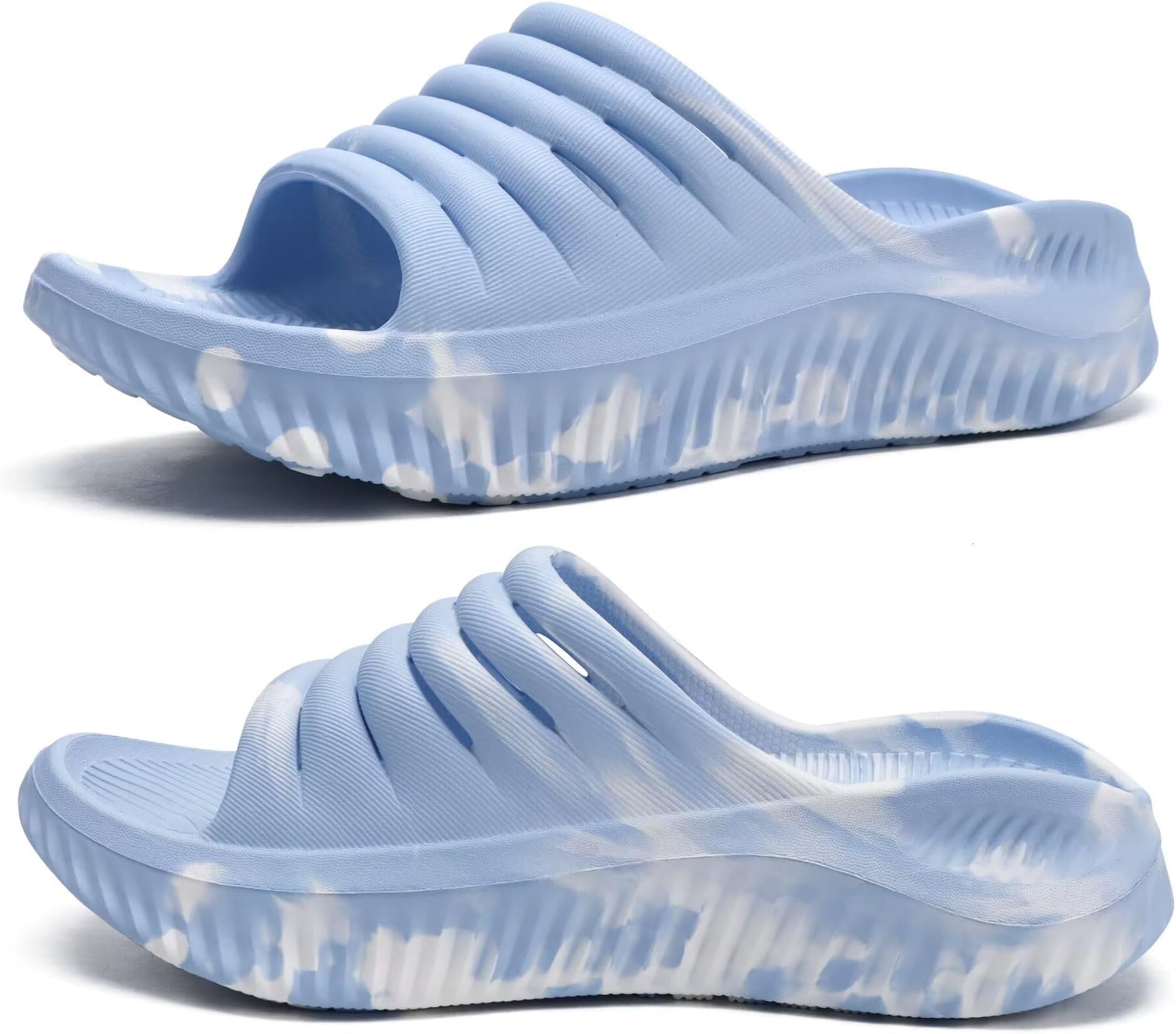 Womens Recovery Sandals With Comfortable Plantar Fasciitis Support,Ladies Orthotic Open Toe Sport Slides Thick Cushion Reduces Stress on Feet,Joints & Back Post-Exercise