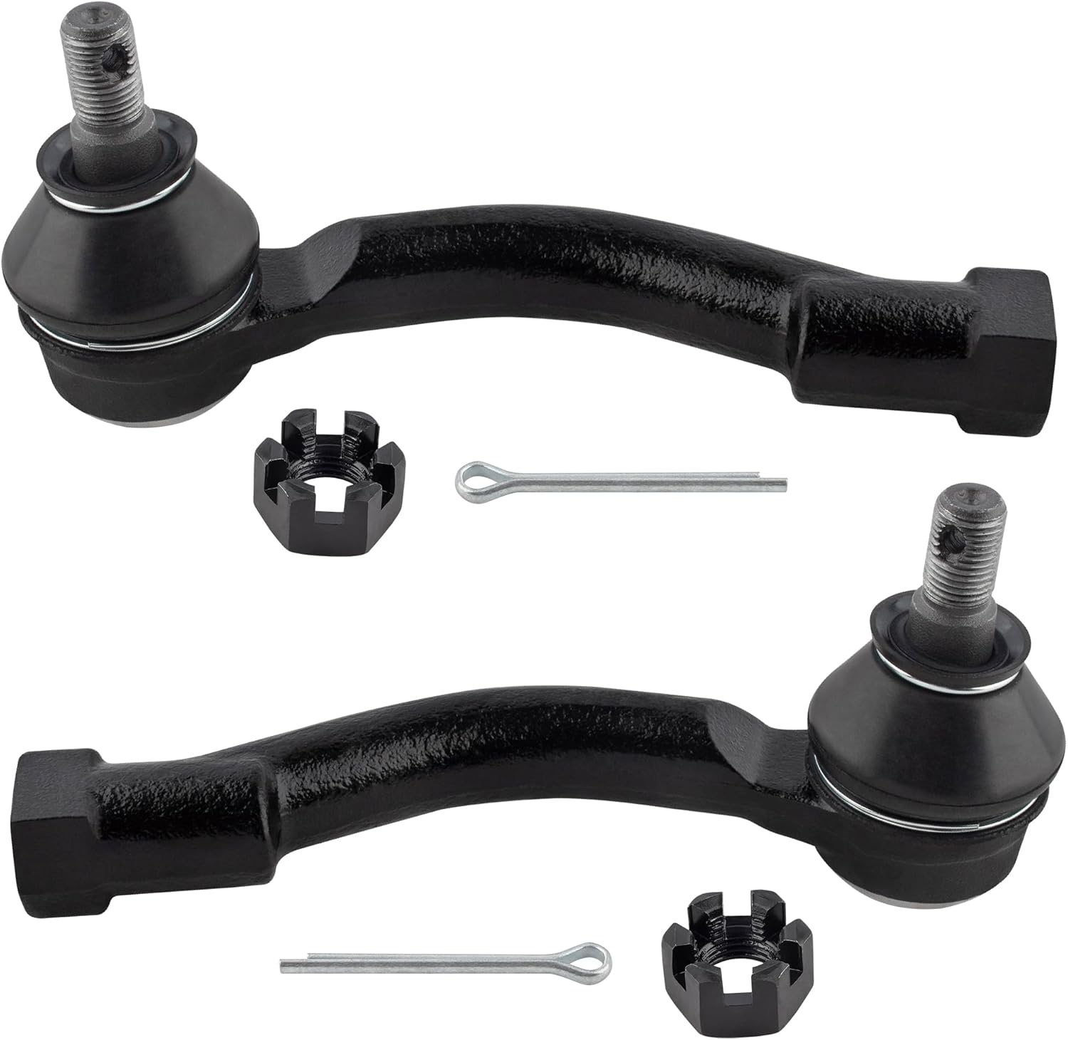 BOXI (Set of 4) 2x Front Inner Tie Rod Ends + 2x Front Outer Tie Rod Ends Kit Fit for Kia Sorento 2003 2004 2005 2006 2007 2008 2009 | Replace EV800040 ES800039 ES800042 EV800041
