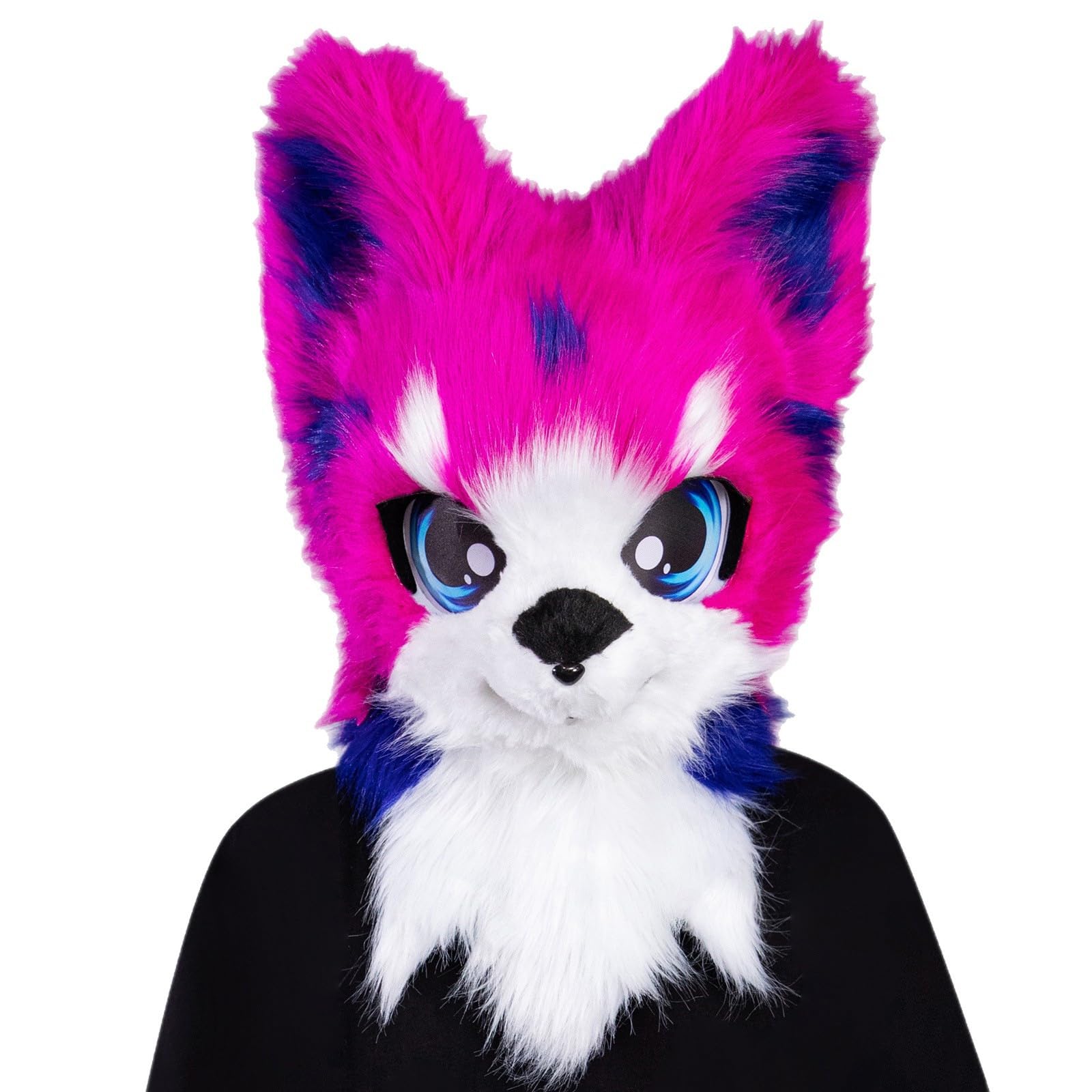 Limtula Furry Costume Fursuit Head Mask for Adults, Plush Animal Furry Mask Cosplay Accessories for Halloween Party and Masquerade