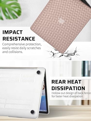 Miniatura 5 de Seorsok Compatible con MacBook Air de 13 pulgadas 2022 2021 2020 2019 2018 versión A1932 A2179 M1 A2337 Touch ID, elegante funda rígida de plástico