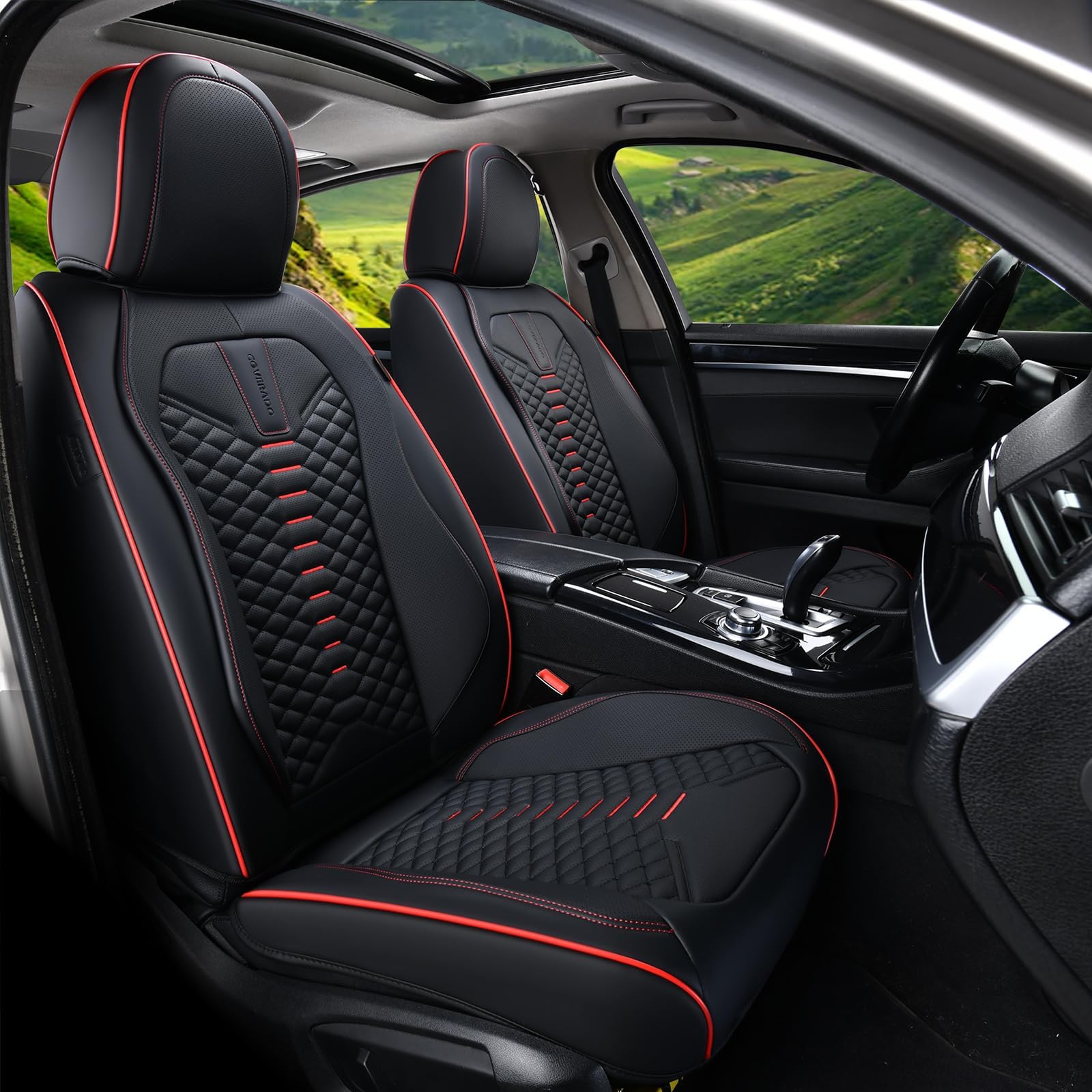 JIAMAOXIN Optima Seat Covers, 5 Seats Full Set Faux Leather