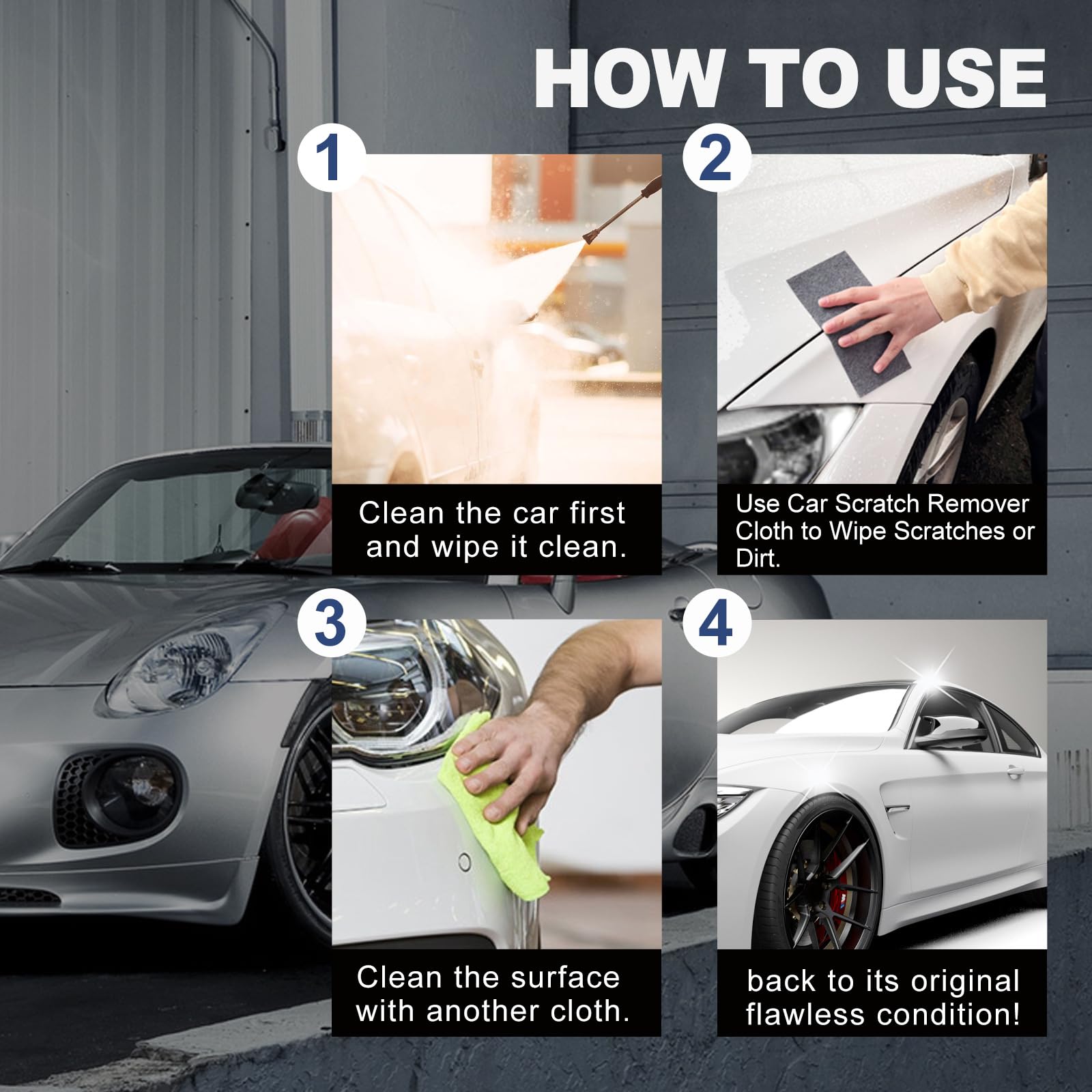 12 Stuks Nano Sparkle Doek – Voor Het Verwijderen Van Krassen Op Auto's, Geschikt Voor Alle Lakkleuren