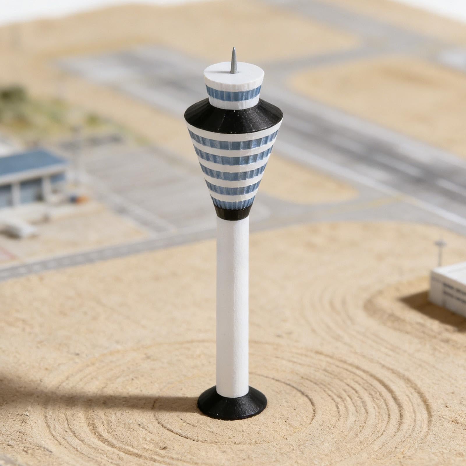 Airport Torre Modello 1/400 Diorama Aeroporto Miniatura Paesaggio Collezione PP Materiale Scenografia Perfetta per Collezionisti Decorazione Camera, Torre di Controllo