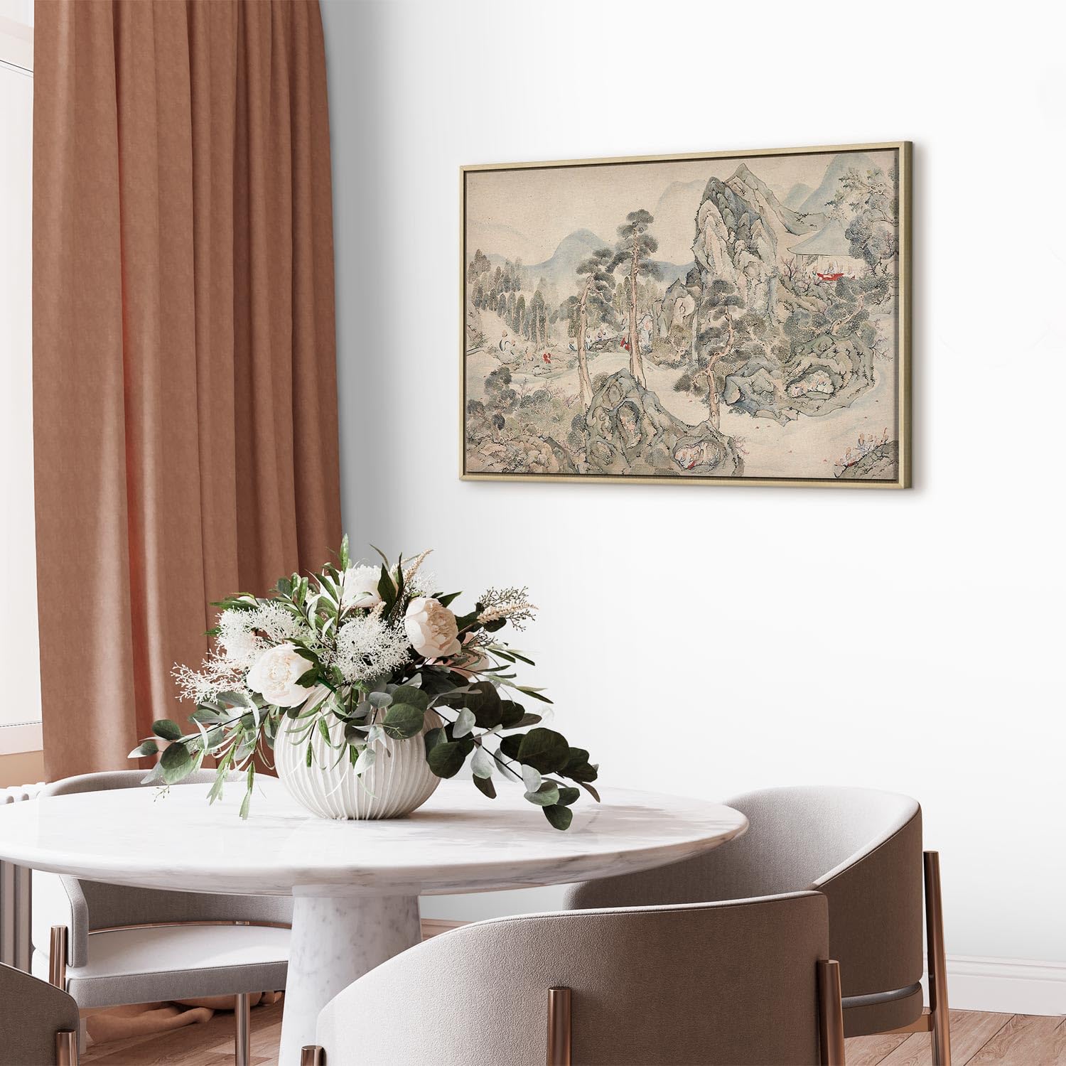 murando - Quadro Fonoassorbente Ike No Taiga Incontro Nel Padiglione Orchidee 120x80 cm 1 Pezzo - Quadri Acustici - Pannelli Fonoassorbenti Decorativi - Decorazione da Parete Soggiorno c-G-10007-b-a