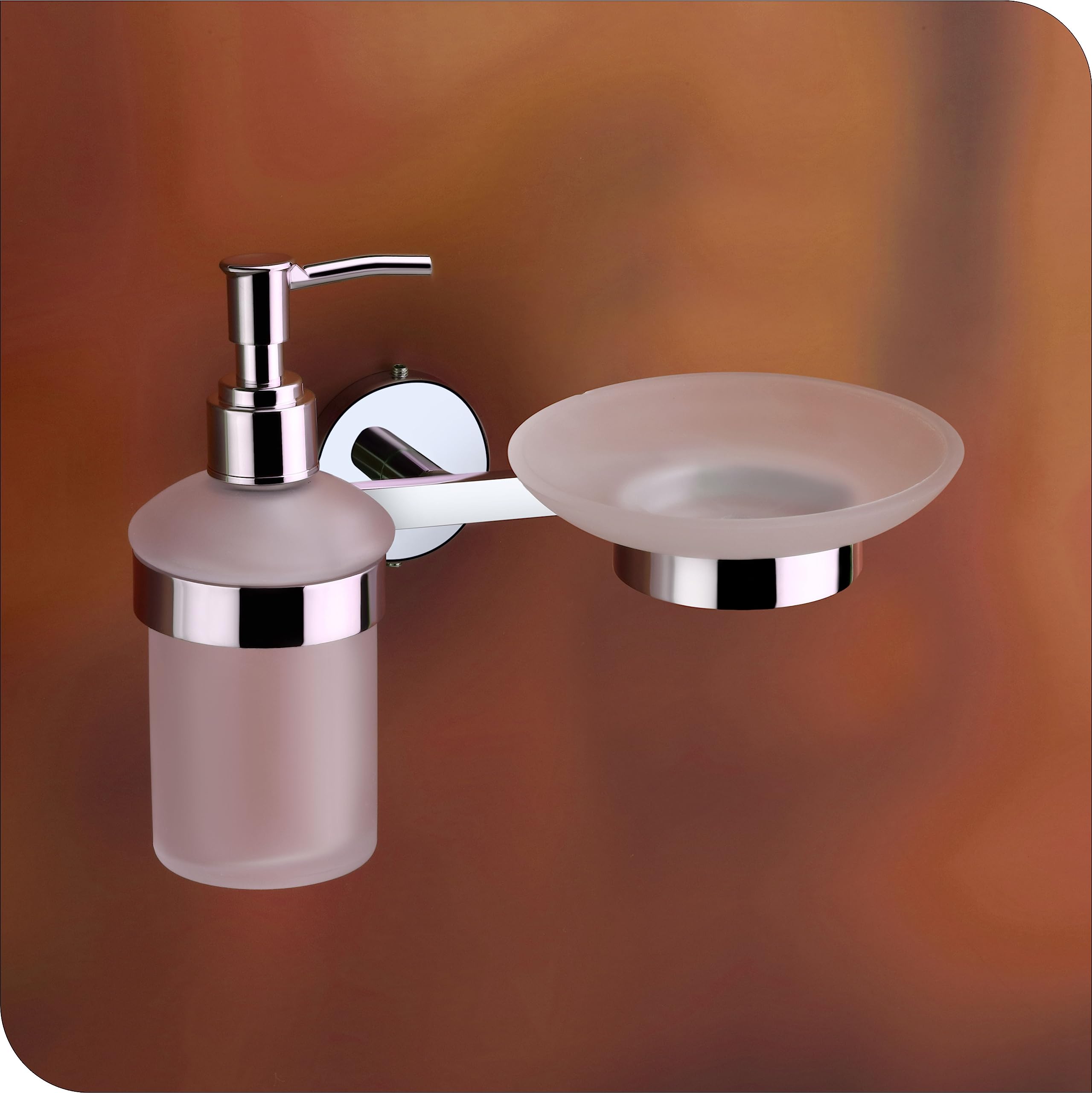 KANJAL Liquid soap Dispenser with soap case Holder for washbasin Liquid
