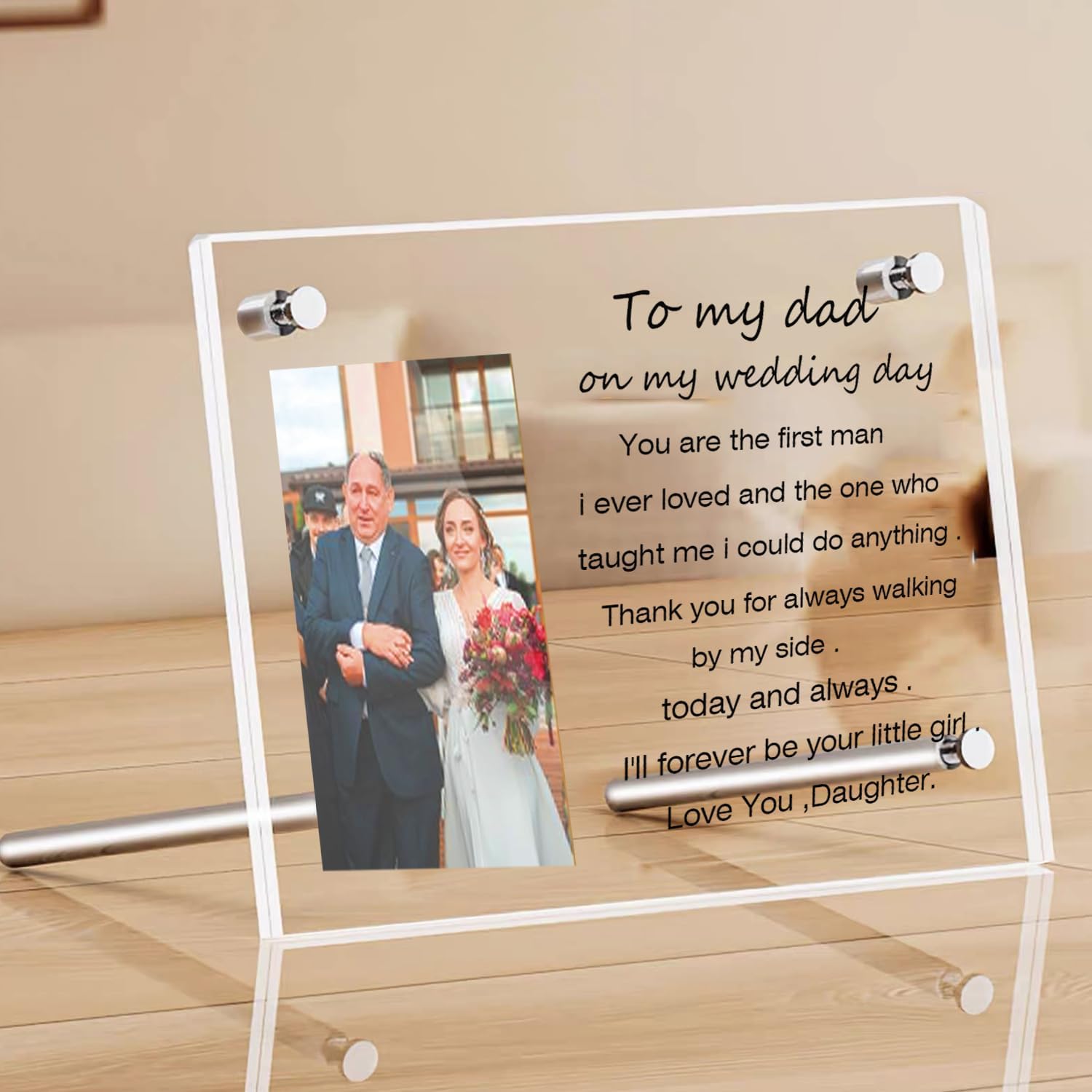 Father of the Bride Gifts from Bride,Dad Wedding Gift from Daughter-I'll Forever Be Your Little Girl Picture Frame 4x6 Inches Photo - Image 6