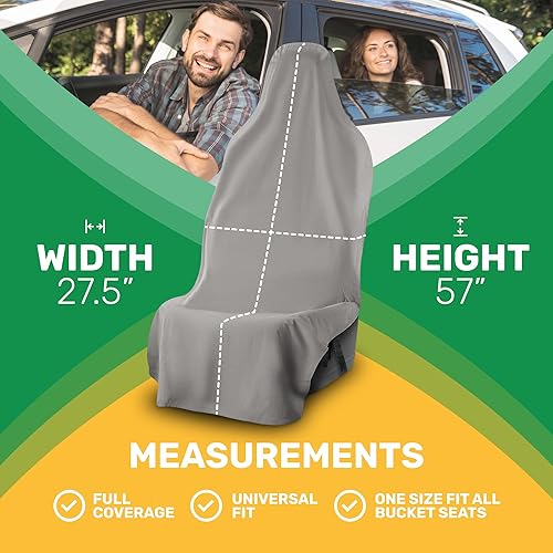 Miniatura 6 de Waterproof SeatShield UltraSport - Protector de asiento (gris)  La funda original extraíble para asiento de coche  suave a prueba de olores, protege