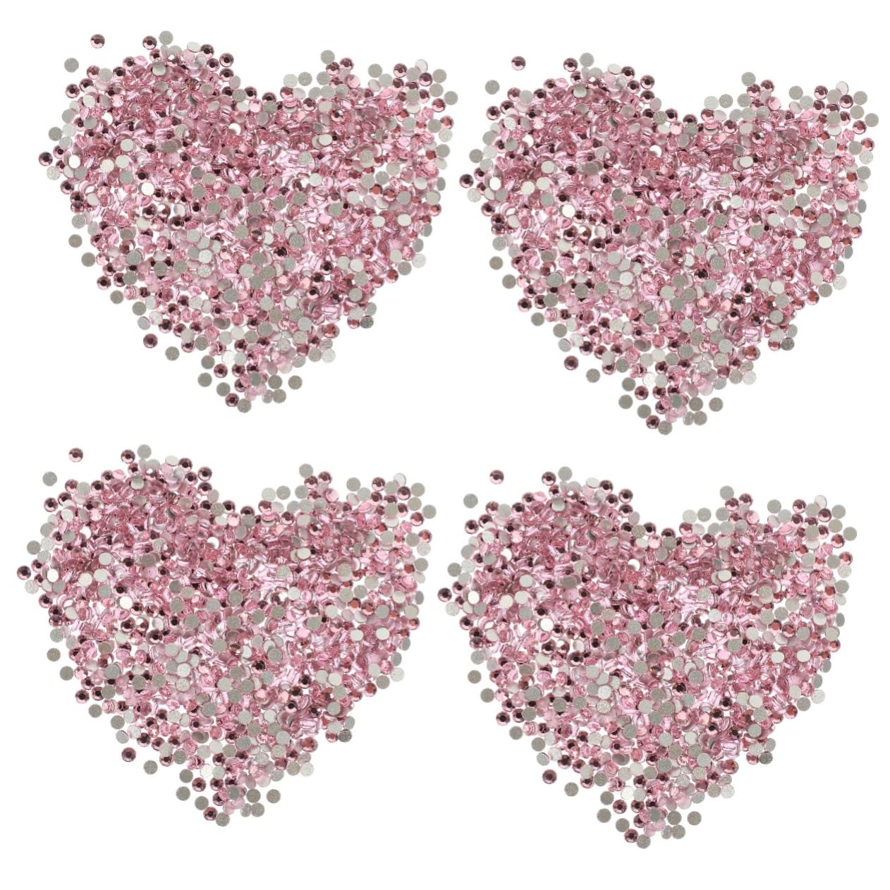 4 Pezzi Pietre Decorative per Unghie per Nail Art Piatto per Creazioni Diy Facile Applicazione Salone Accessori per Decorazioni Unghie