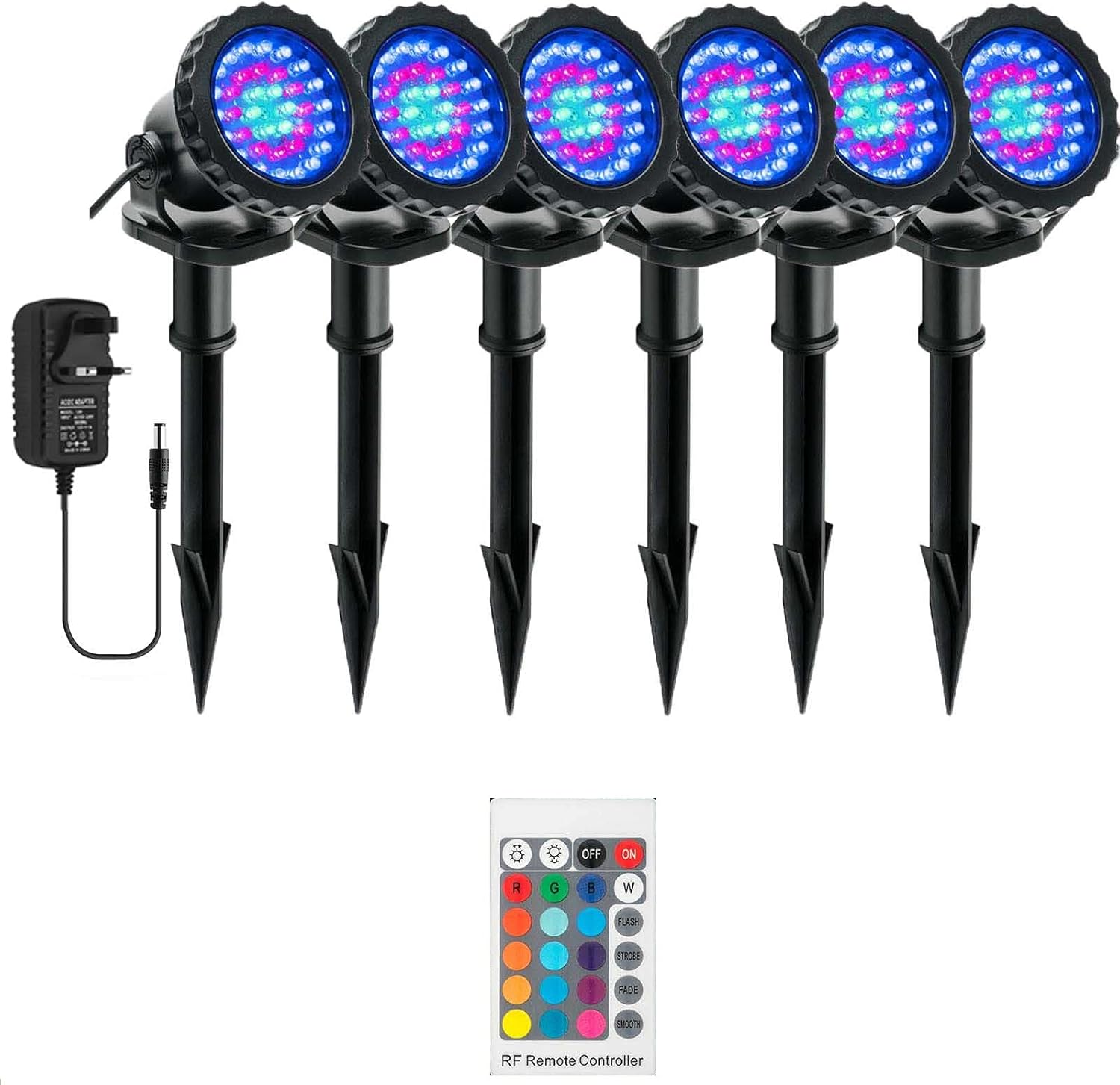 Color Changing Spotlights RGB Garden Light Outdoor IP68 Waterproof