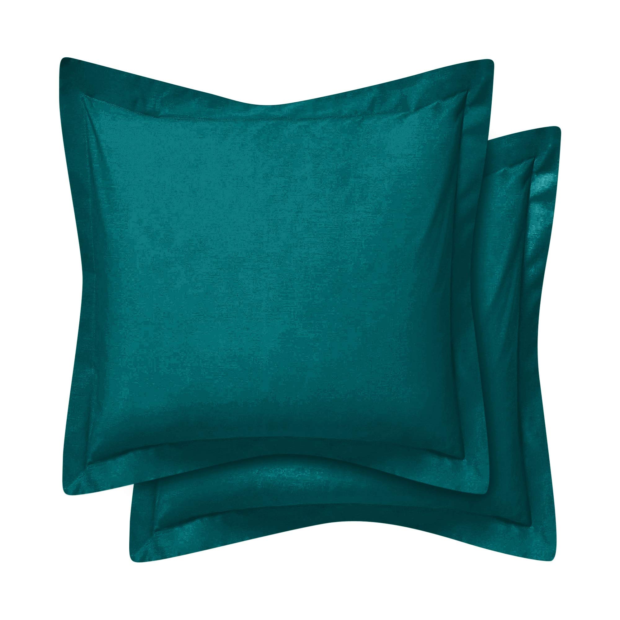 Comfort BeddingsExport Quality 650 Thread Count 100% Egyptian Cotton Decorative Continental Pillow Cases Pack Of 2 - Teal (Decorative/Square Size 60 x 60 CM)