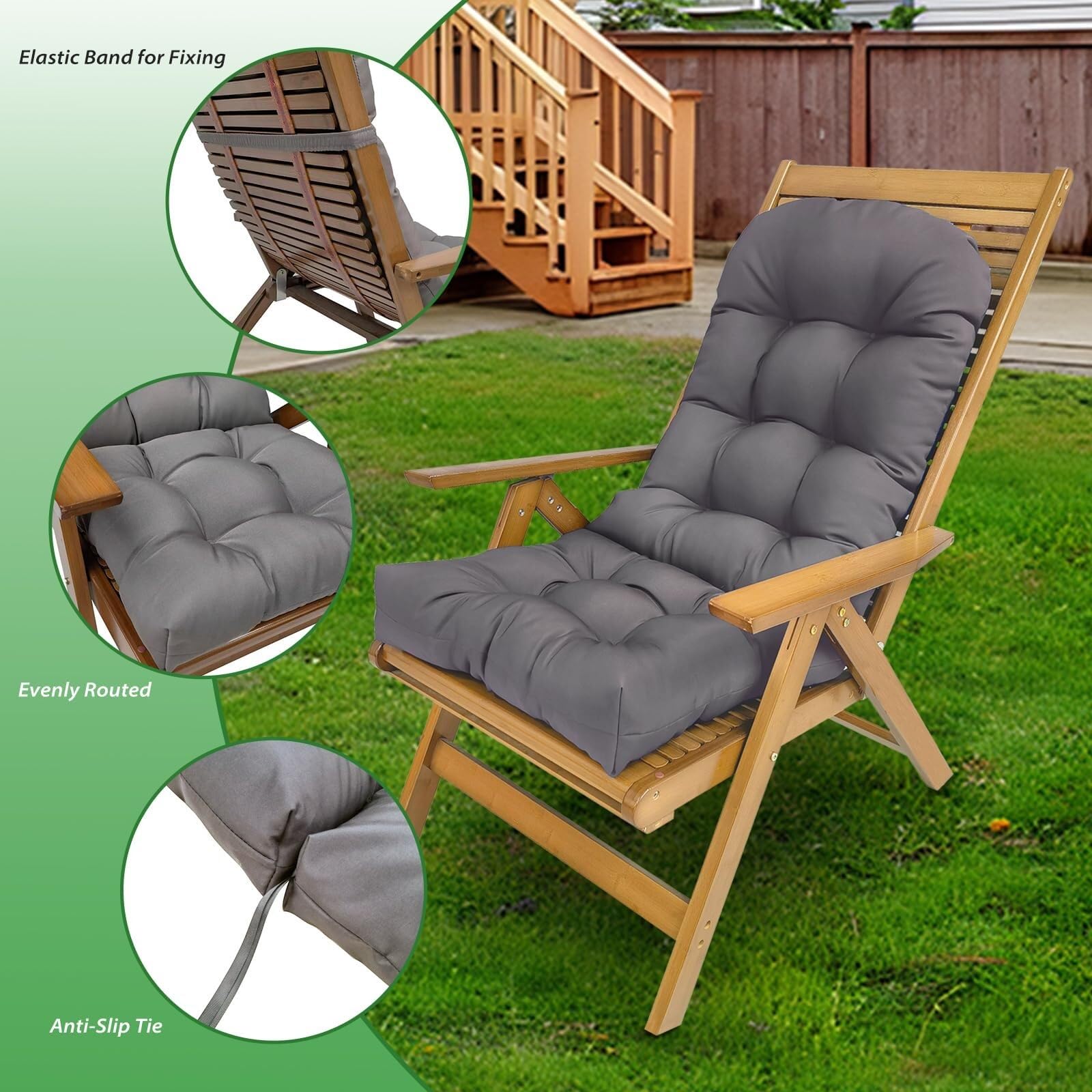 Origineel Adirondack Stoelkussen Taupe | Speciale pasvorm | Blijft koel in de zon