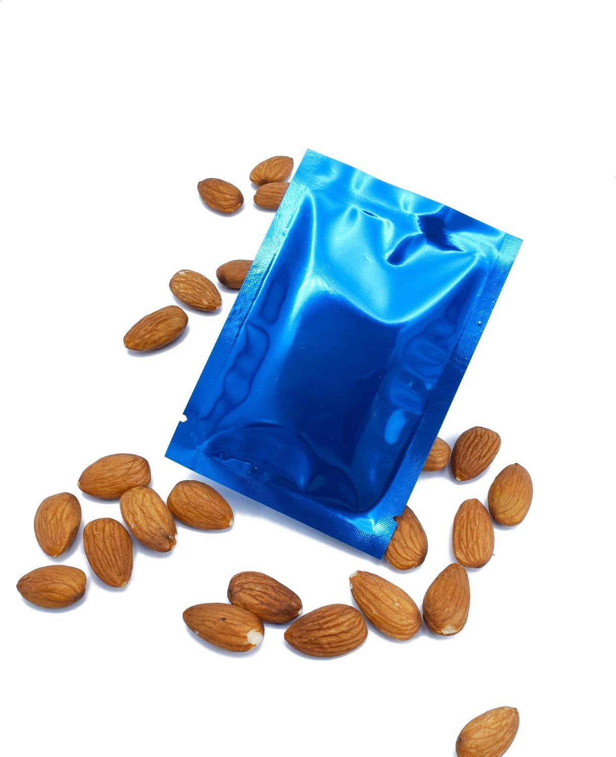 QQ Studio 100 PCS Metallic Mylar Foil Open Top Sealable Bags (10x15cm(3.9x5.9"), 100x Dark Blue)