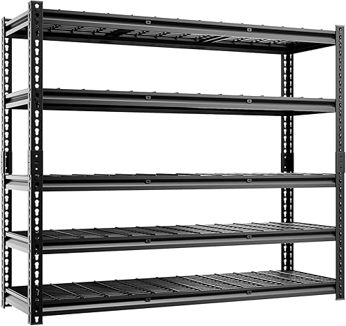 Miniatura 1 de Estantes de almacenamiento de 5 niveles, 60 pulgadas de ancho x 20 pulgadas de profundidad x 72 pulgadas de alto, estantes de almacenamiento de