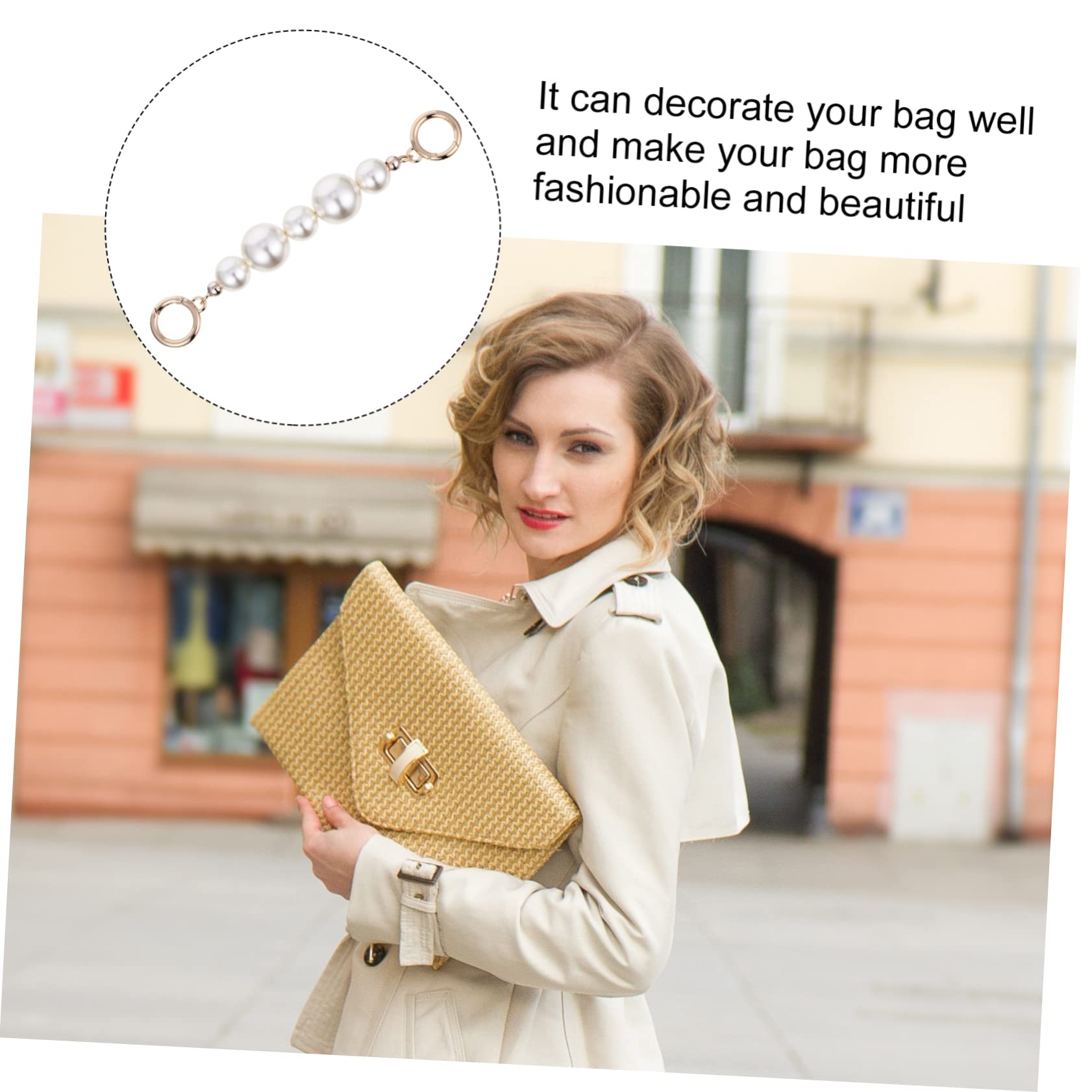 Catena Per Borsa A Tracolla In Perle, Leggera E Resistente Con Fibbie Facili, Decorazione Fai-da-te Per Borse E Pochette