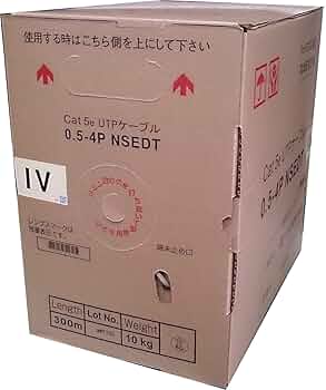 日本製線 LANケーブル cat5e IV　アイボリー　３００m　UTPケーブル Amazon.co.jp: 日本製線 Cat5e LANケーブル（300m巻き） NSEDT