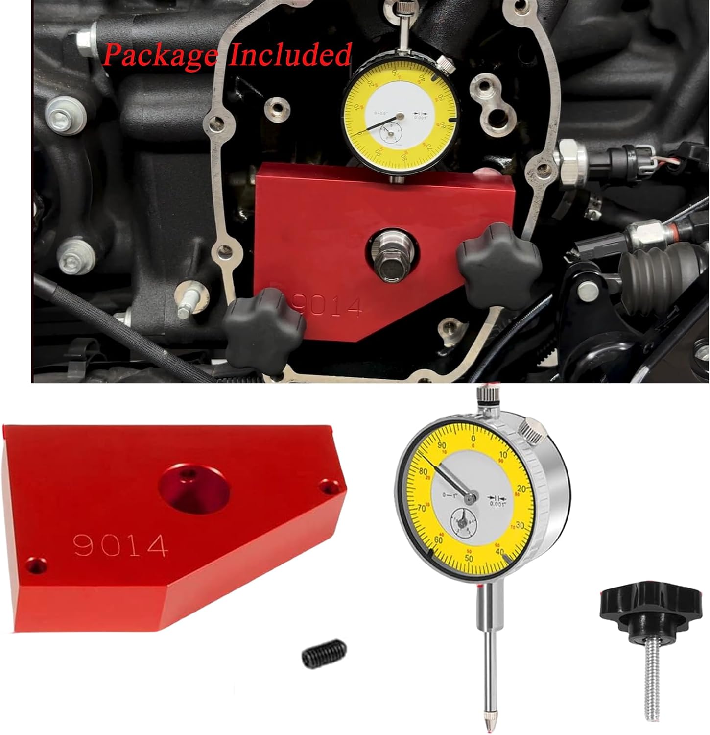 9014 Crankshaft Runout Measuring Tool Gear Drive Backlash Tool for Harley Davidson