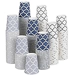 Clawsoff 300 Pack Paper Cups 8 oz, Disposable Coffee Cups 8 OZ Colourful Hot/Cold Beverage Drinking Cups for Office Party Home Picnic