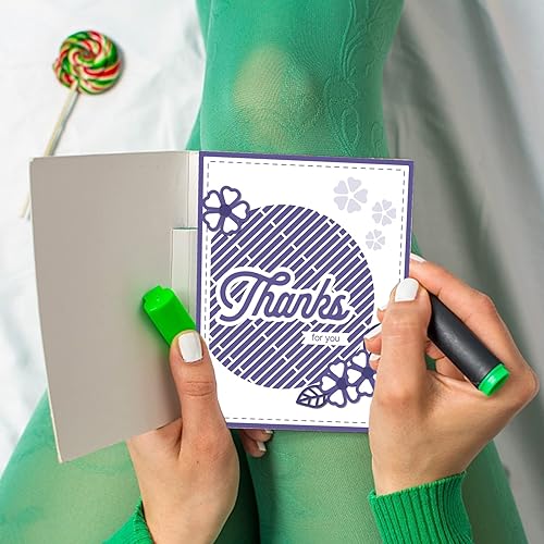 Miniatura 6 de BENECREAT 4 plantillas de troqueles de corte de esfera de ventana, plantillas redondas de metal en relieve, herramientas de grabado para tarjetas,