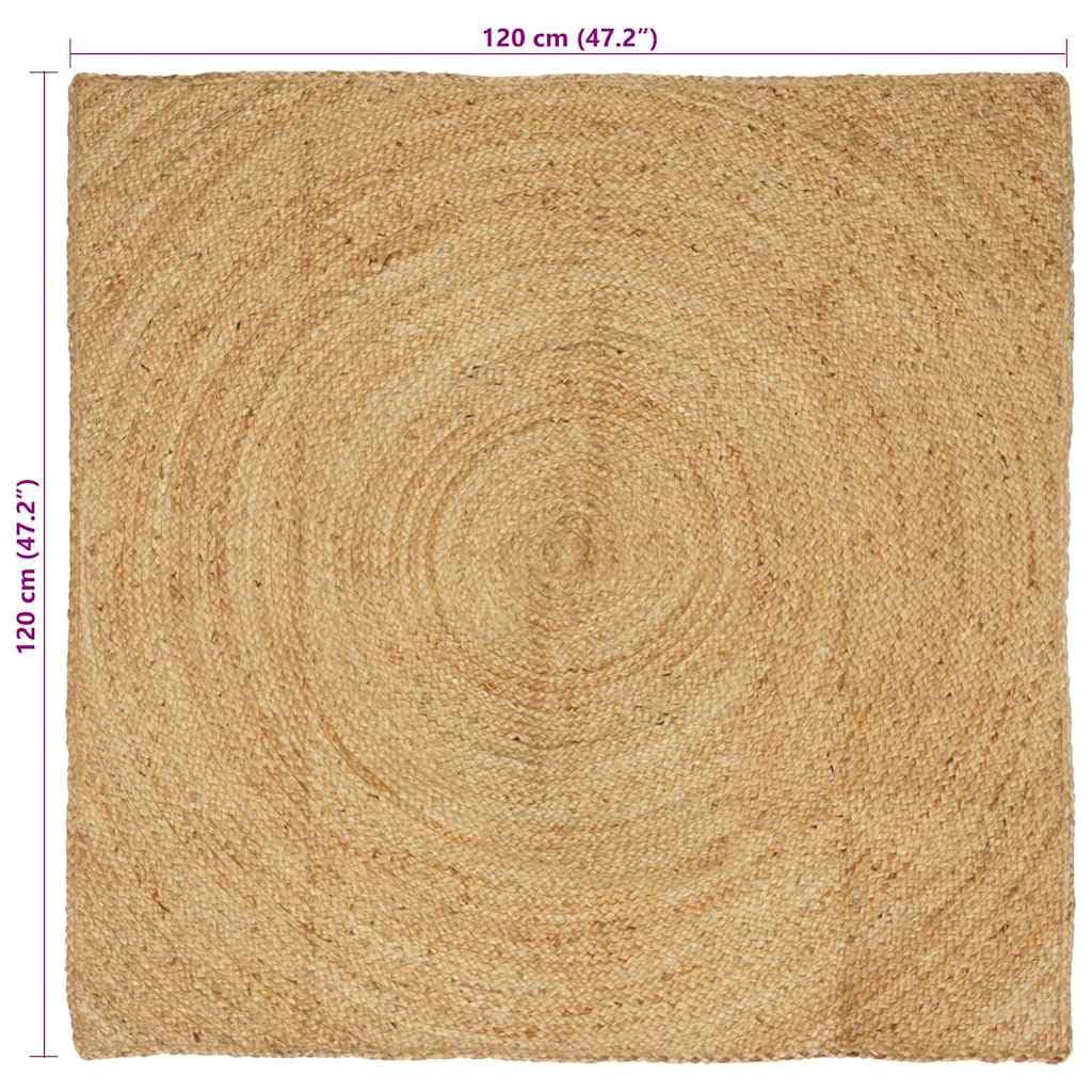 Genérico Alfombras de área Cuadrado Marrón 120 x 120 cm Yute,Casa y jardín,Decoración,Alfombras,42010519