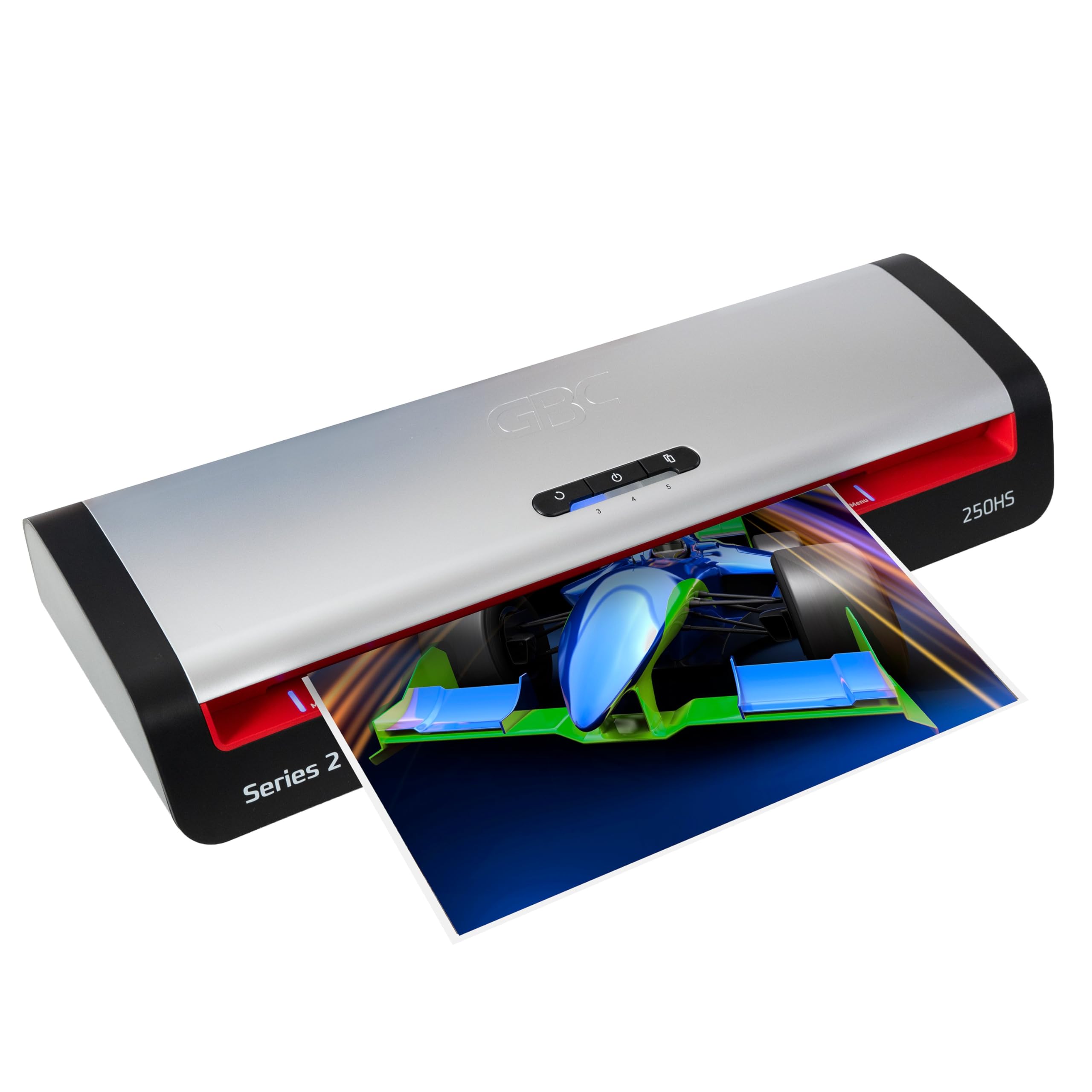 GBC Laminator Machine, Smart Entry LED Guides, Jam Release, Wide 13" Input, Includes Laminating Sheets (250HS)
