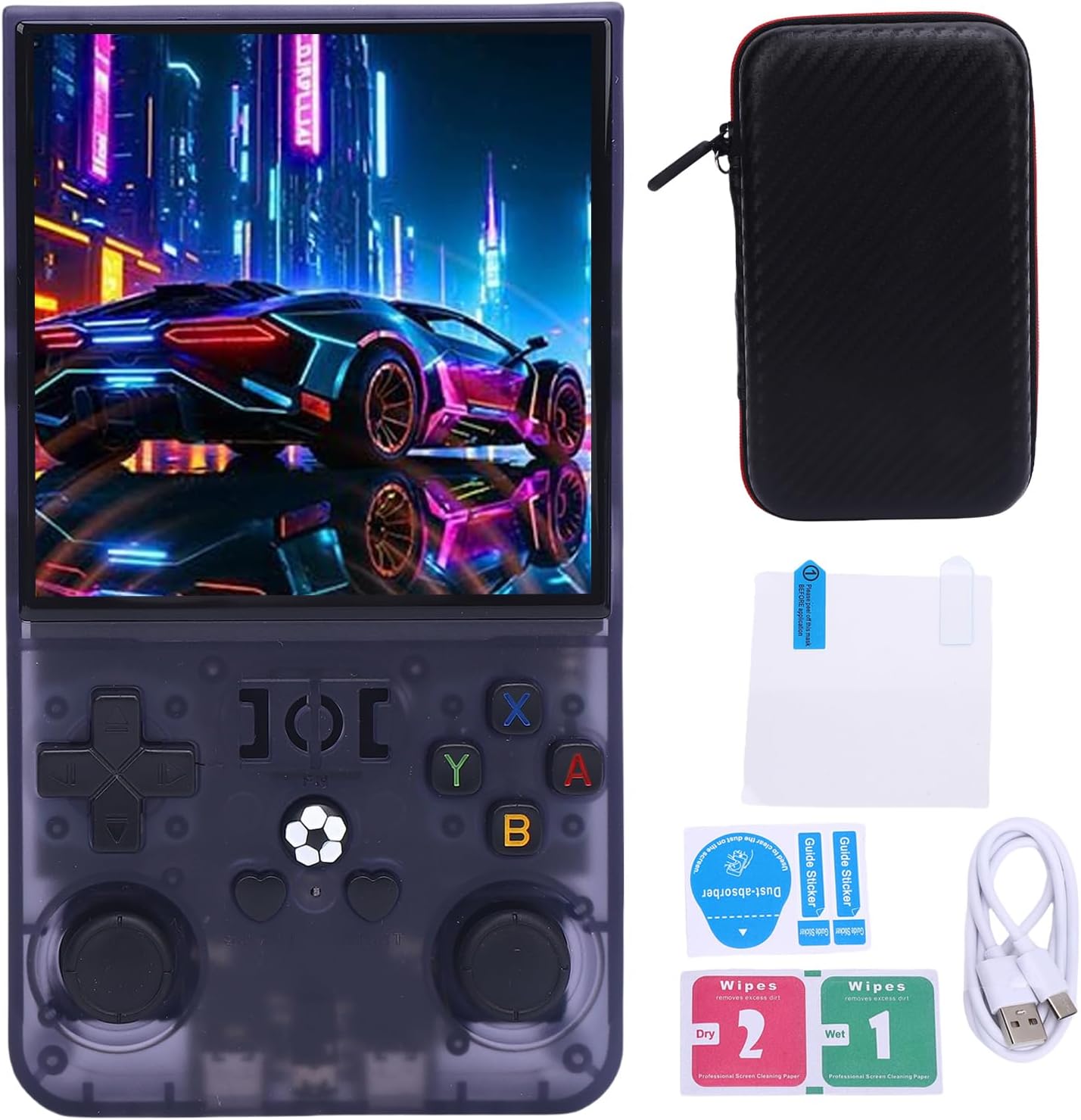 Retro Handheld Game Console, R36MAX Portable Video Console for Linux System Open Source Supports 30+ Emulators, 4in Screen Video Gaming Player for RK3326, 4000mAh (128G)