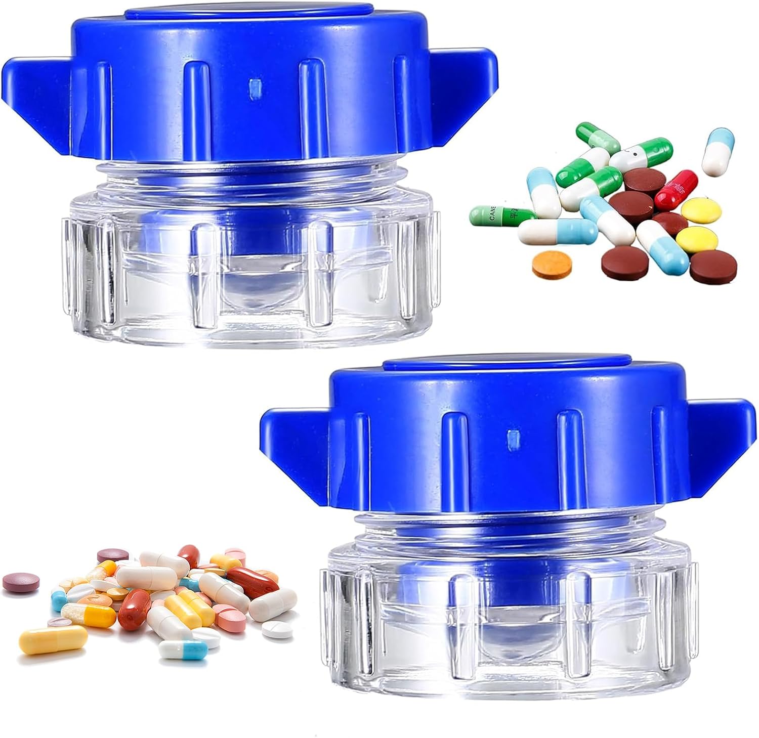 2Pcs Pill Crusher for Tablets, Mini Tablet Crusher, Portable Pill