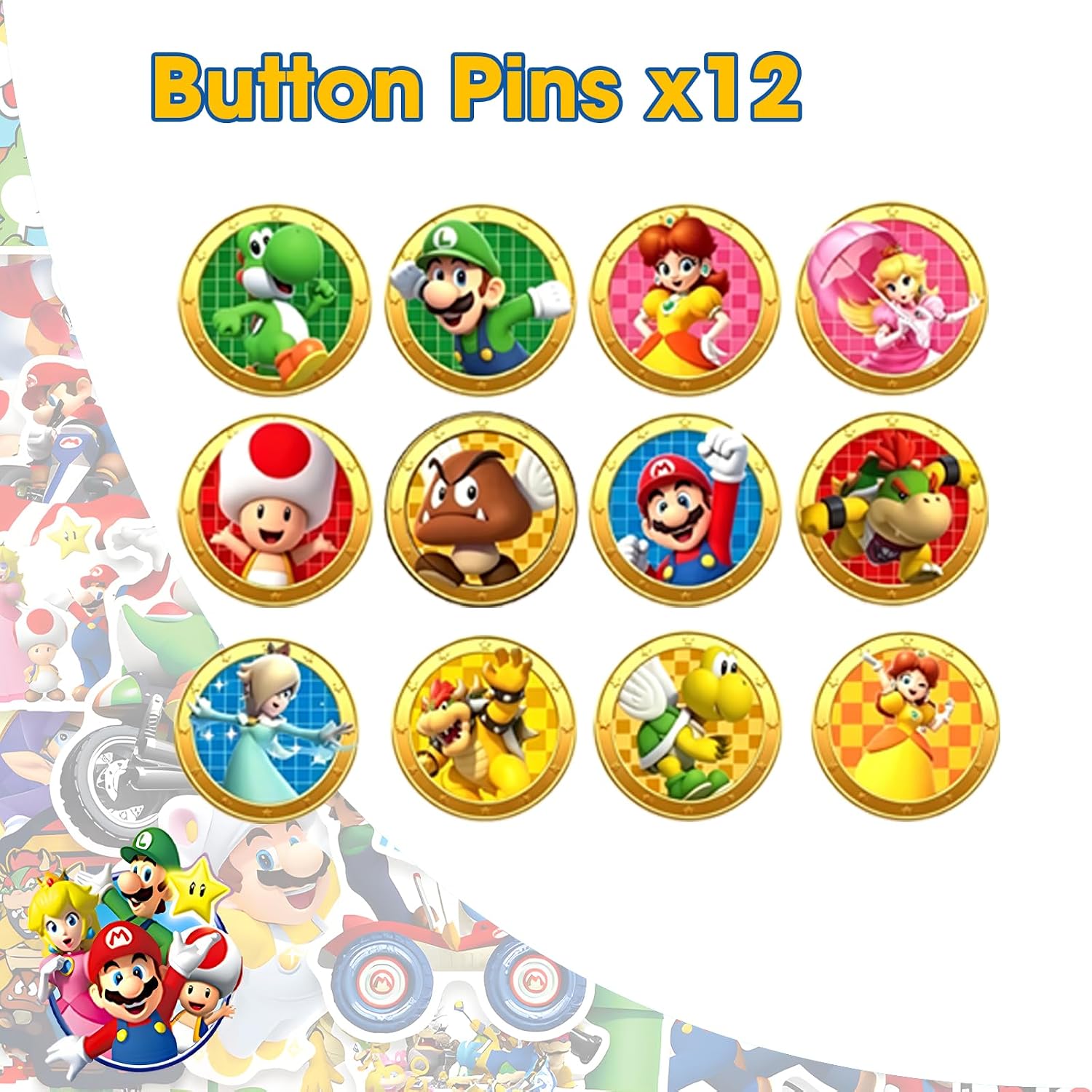 122PCSmario Party Favors,for Mario Birthday Party Supplies