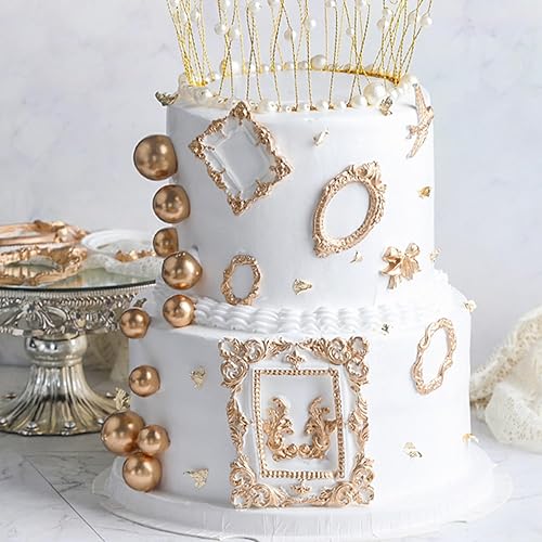 Miniatura 7 de KALAIEN Marco Sugarcraft Oval Espejo Marcos Silicona Molde Herramientas para Hornear