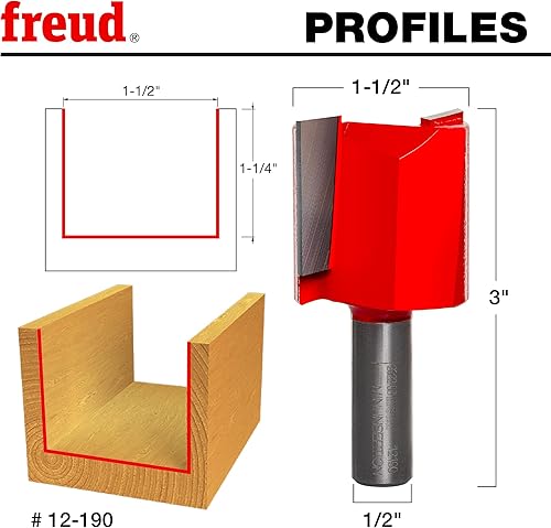 Miniatura 22 de Broca recta de doble acanaladura Freud, 15/64 x 3/4 de pulgada, con vástago de 1/2 pulgada, 12-096