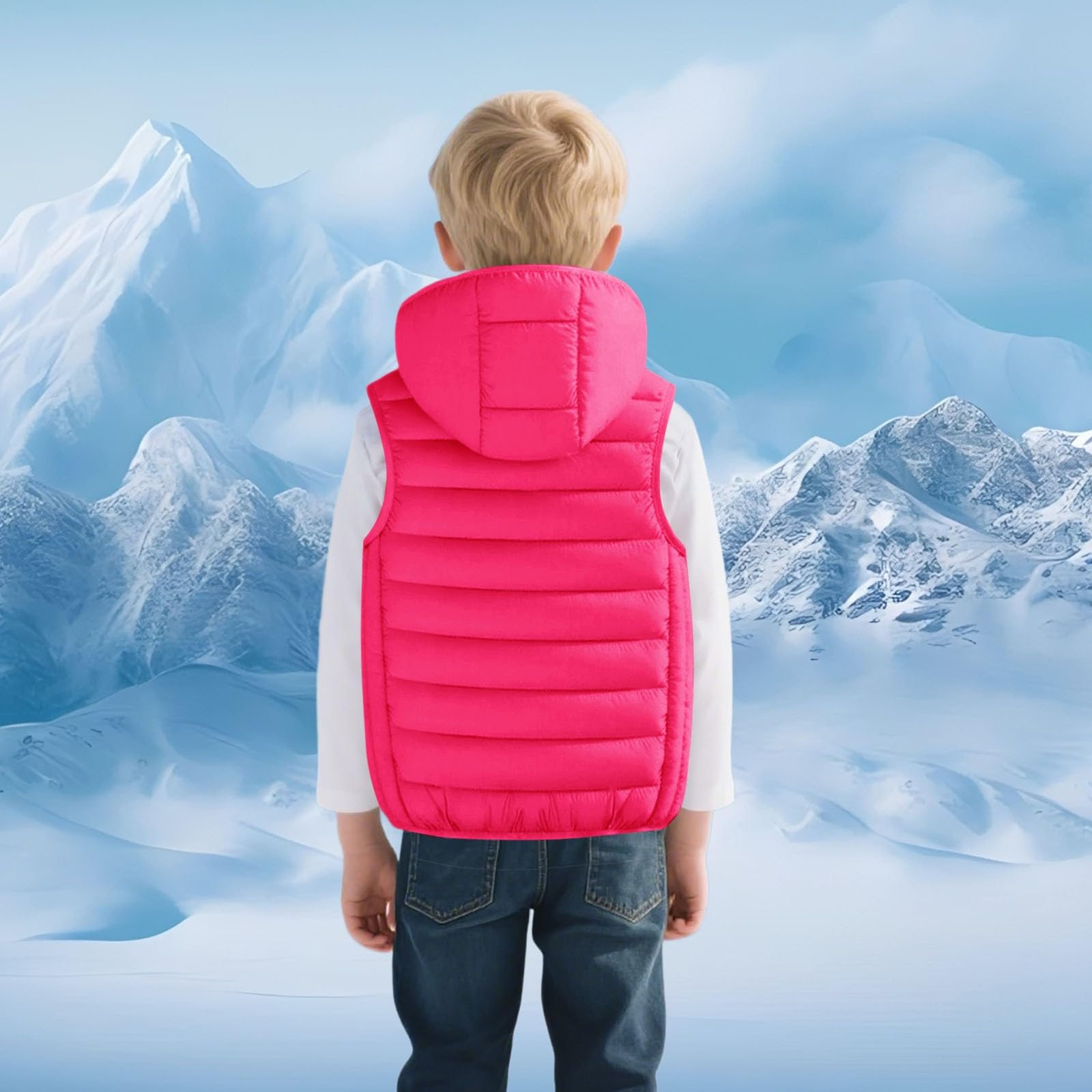 Gilet imbottito per bambini con strato termico senza maniche caldo
