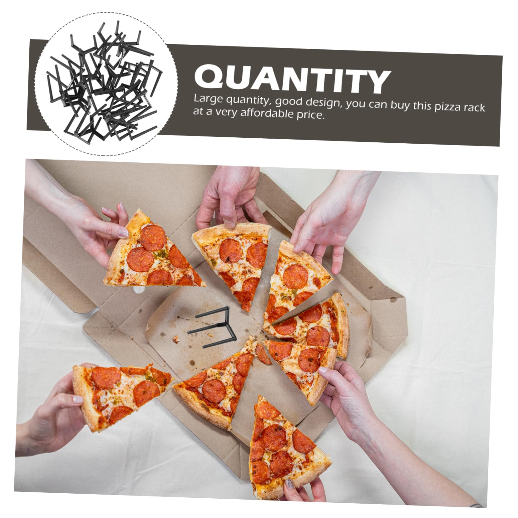 MUSISALY Stackable Pizza Tripod Collapsible Rack Plastic Pizza Serving Stand for Restaurant