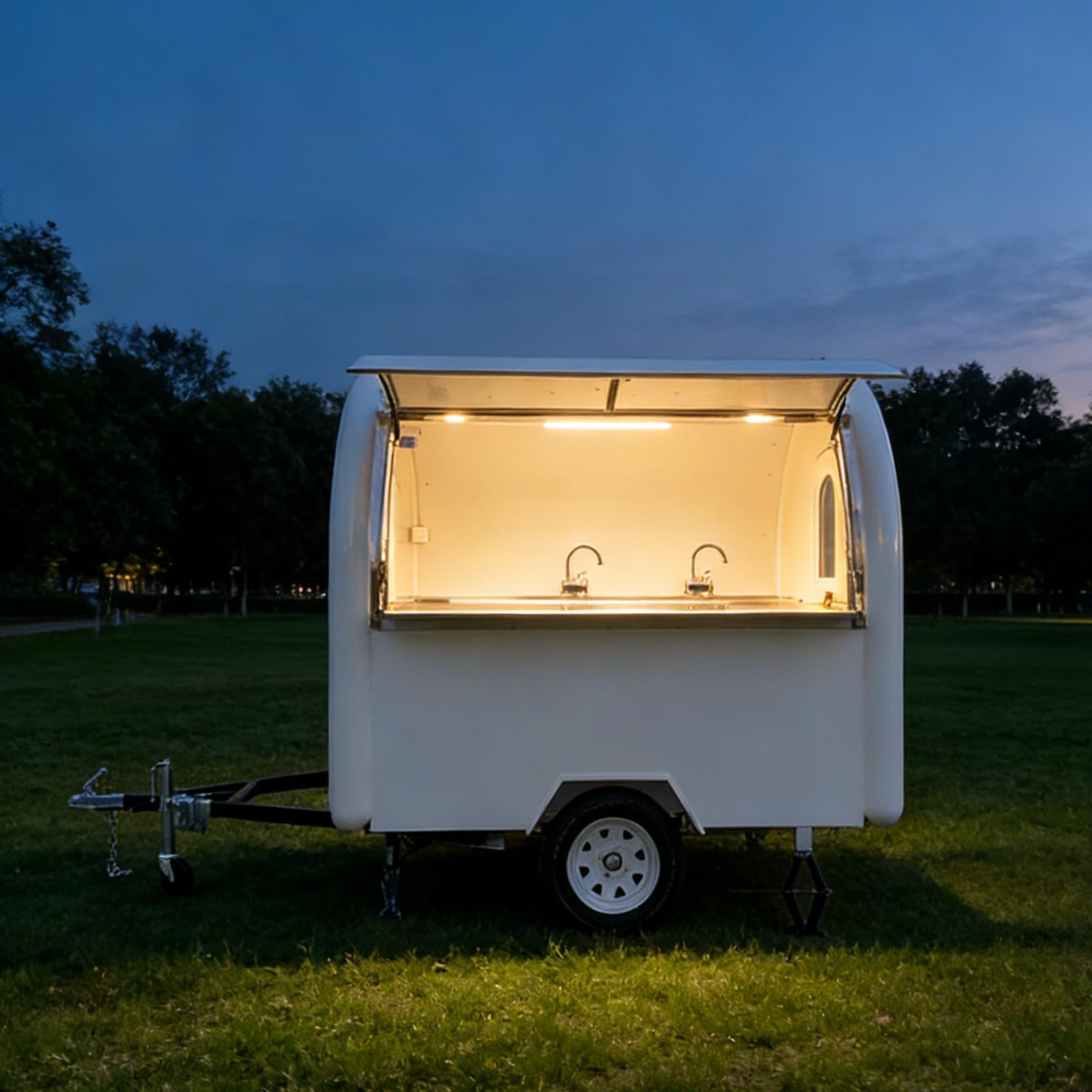 Food Trucks entièrement équipé et remorque de nourriture mobile - Camion alimentaire commercial à vendre avec remorque de cuisine mobile pour chariot Hot Dog Business