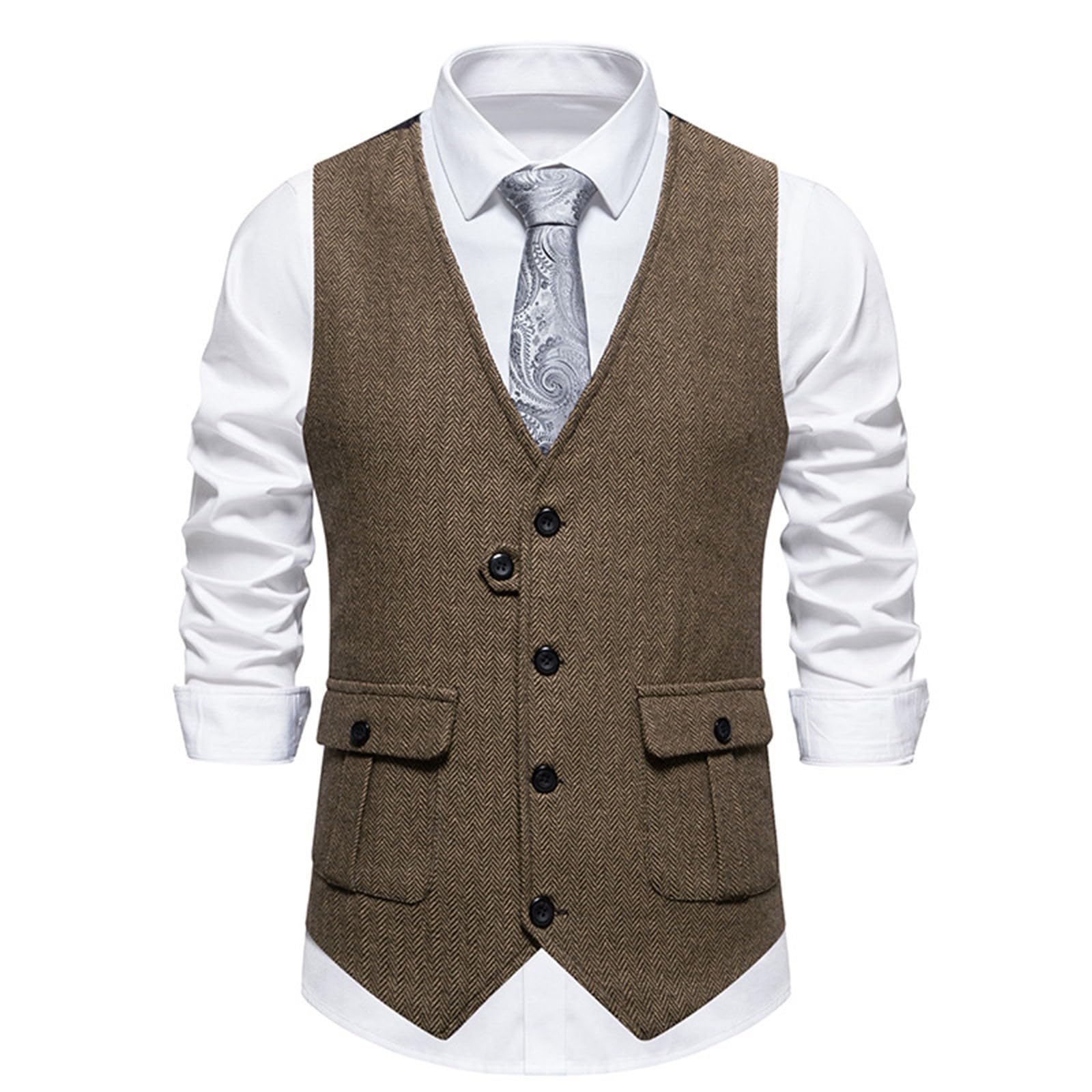 Gilet da uomo estivo, leggero, senza tasche