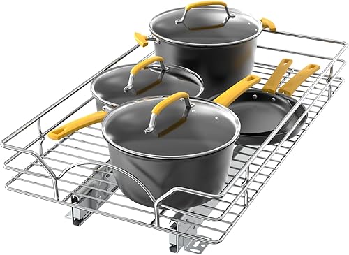 ROOMTEC Organizador de gabinete extraíble de 11 pulgadas de ancho x 21 pulgadas de profundidad, para estantes extraíbles de gabinete, cajones de