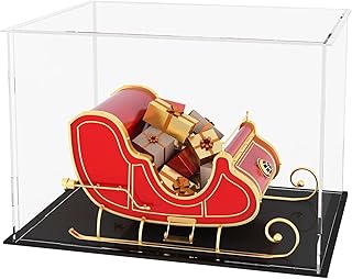 Clear Acrylic Display Stand Assemble Countertop Box Storage Organizer Display Case Dustproof Protection Showcase for Toys Collectibles (7×4.7×4.7inch；18×12×12cm)