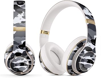 DesignSkinz - Compatible with Beats Solo/SoloHD - Skin Decal Protective Scratch Resistant Vinyl Wrap - Traditional Black & White Camo