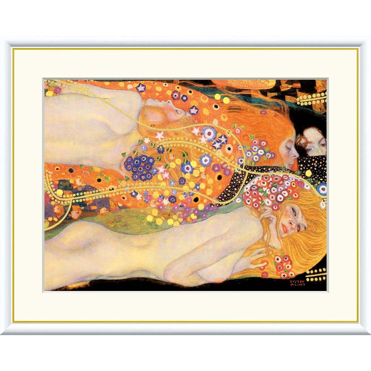 Amazon.co.jp: 絵画 世界の名画 水蛇2 グスタフ・クリムト 額