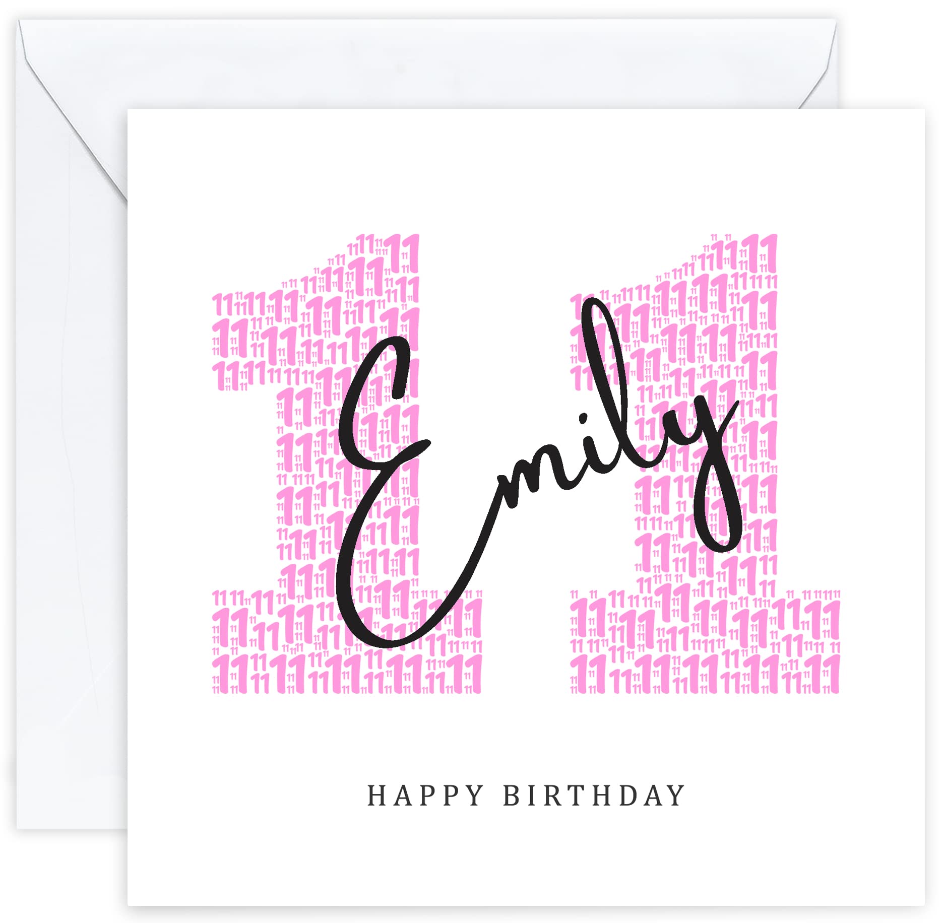 Personalised 11th Birthday Card - Eleventh Birthday Card for Eleven 11 Year Old Girls Teenager Daughter Granddaughter Niece Sister Her (Age 11)